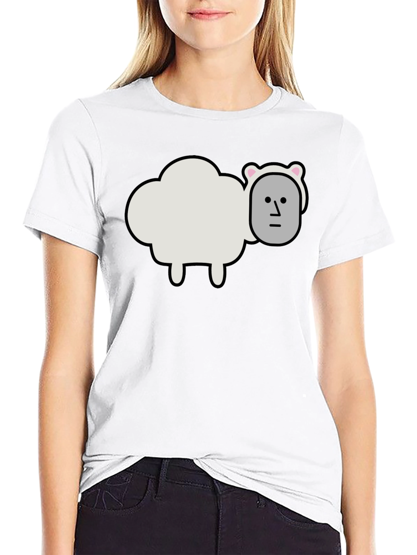 Funny Sheep Head T-Shirt