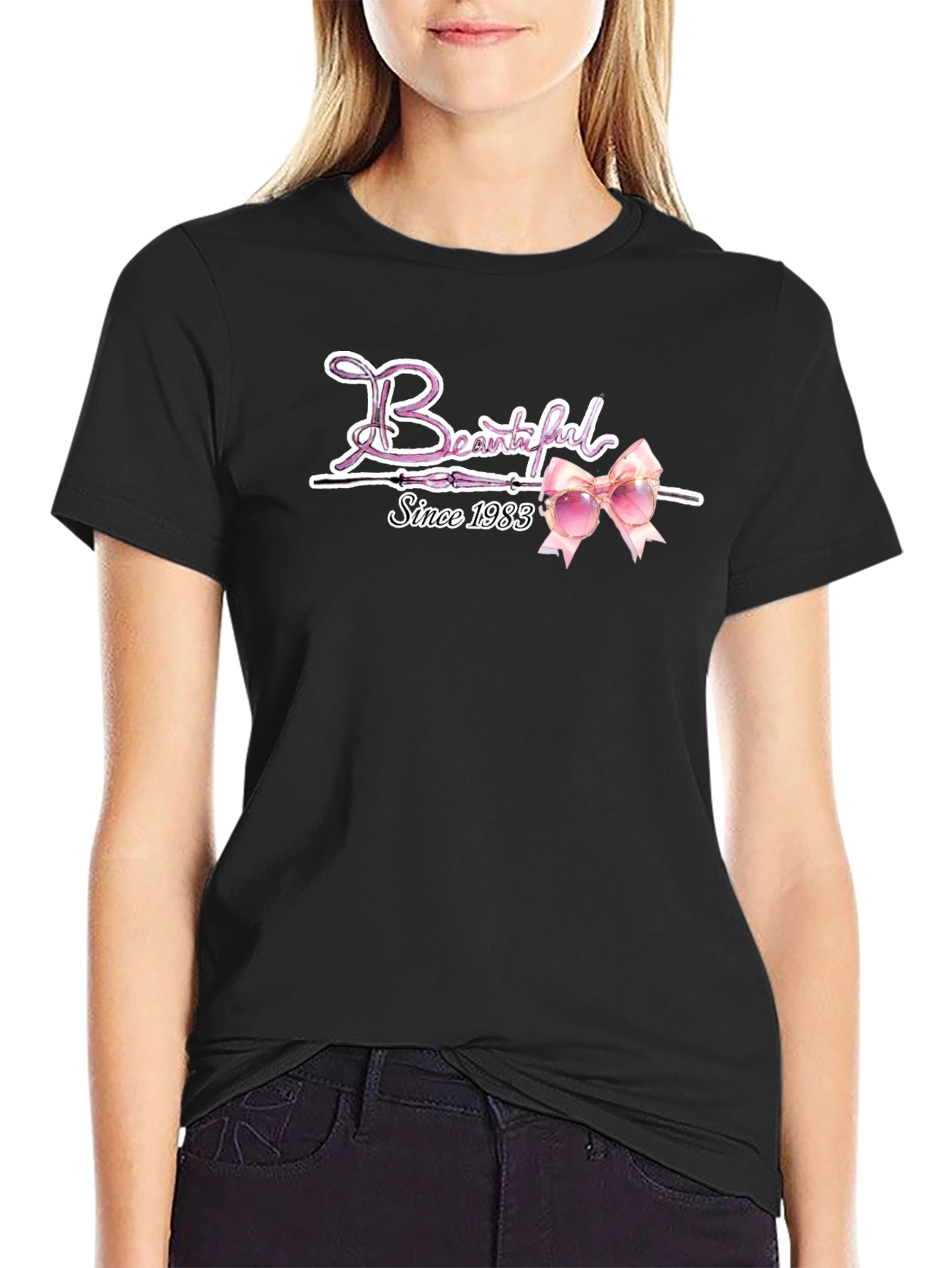 Beautiful Since 1983 Pink Ribbon T-Shirt