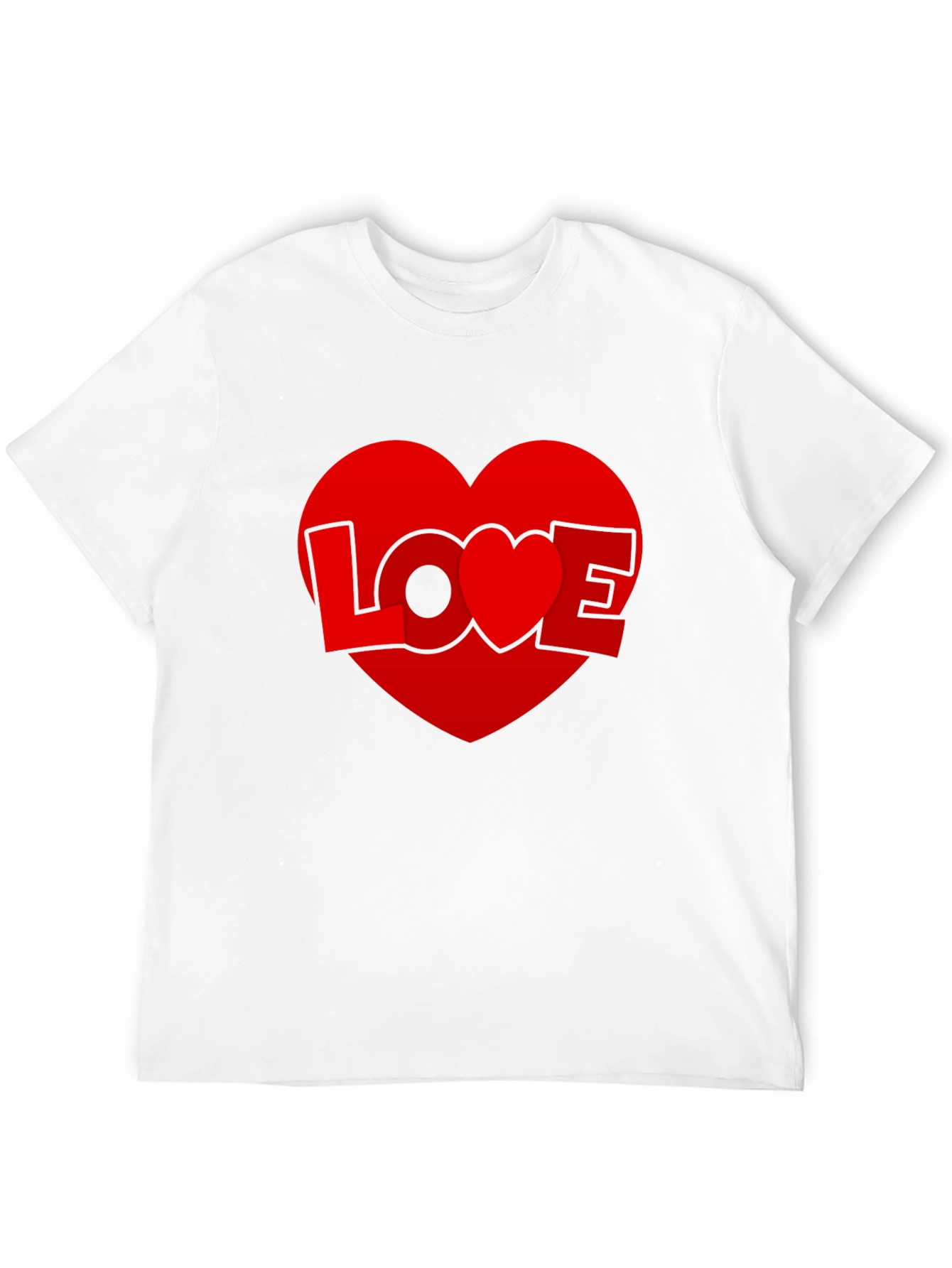 Love Heart Graphic Tee - Black Casual T-Shirt
