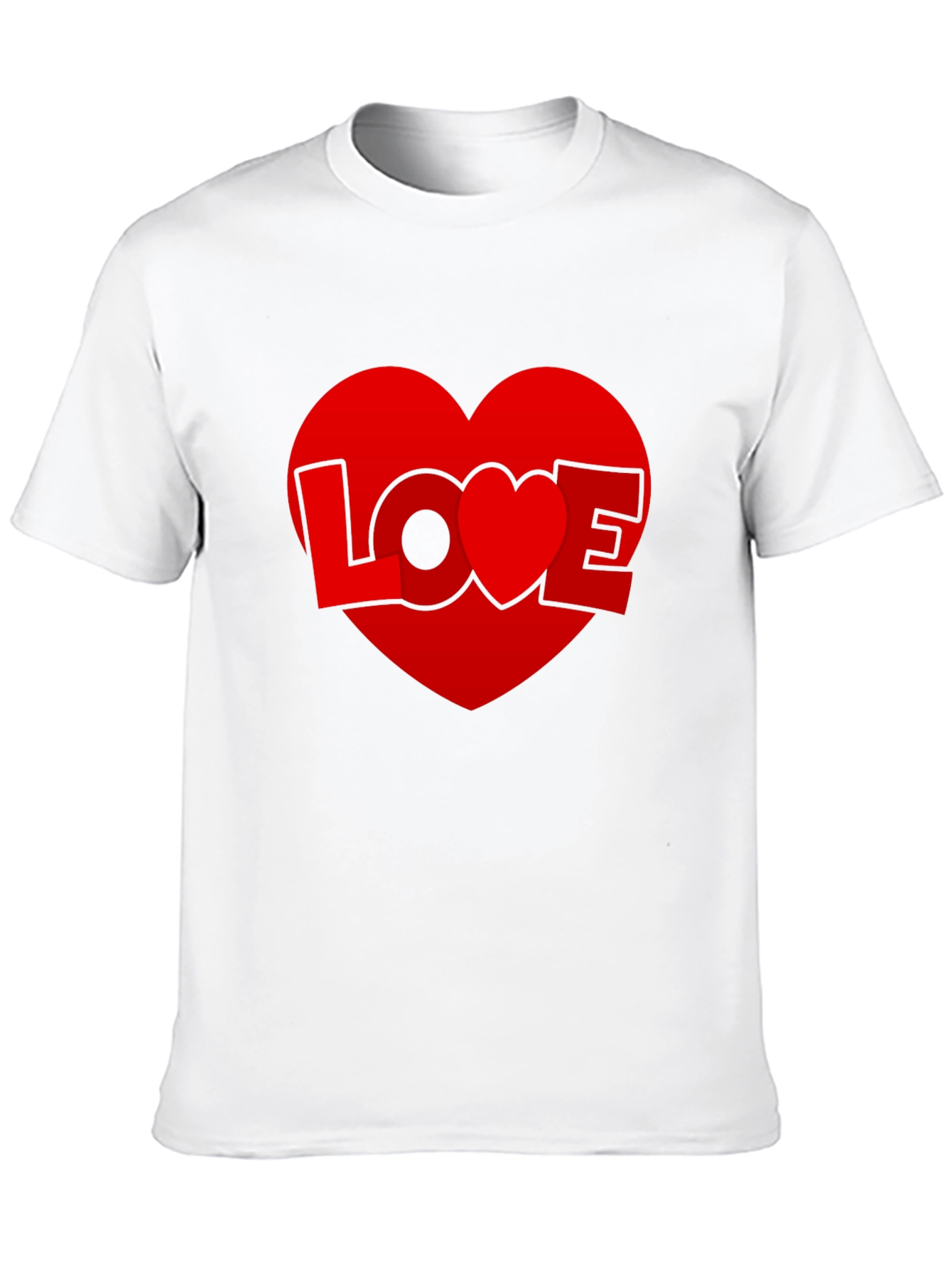 Love Heart Graphic Tee - Black Casual T-Shirt