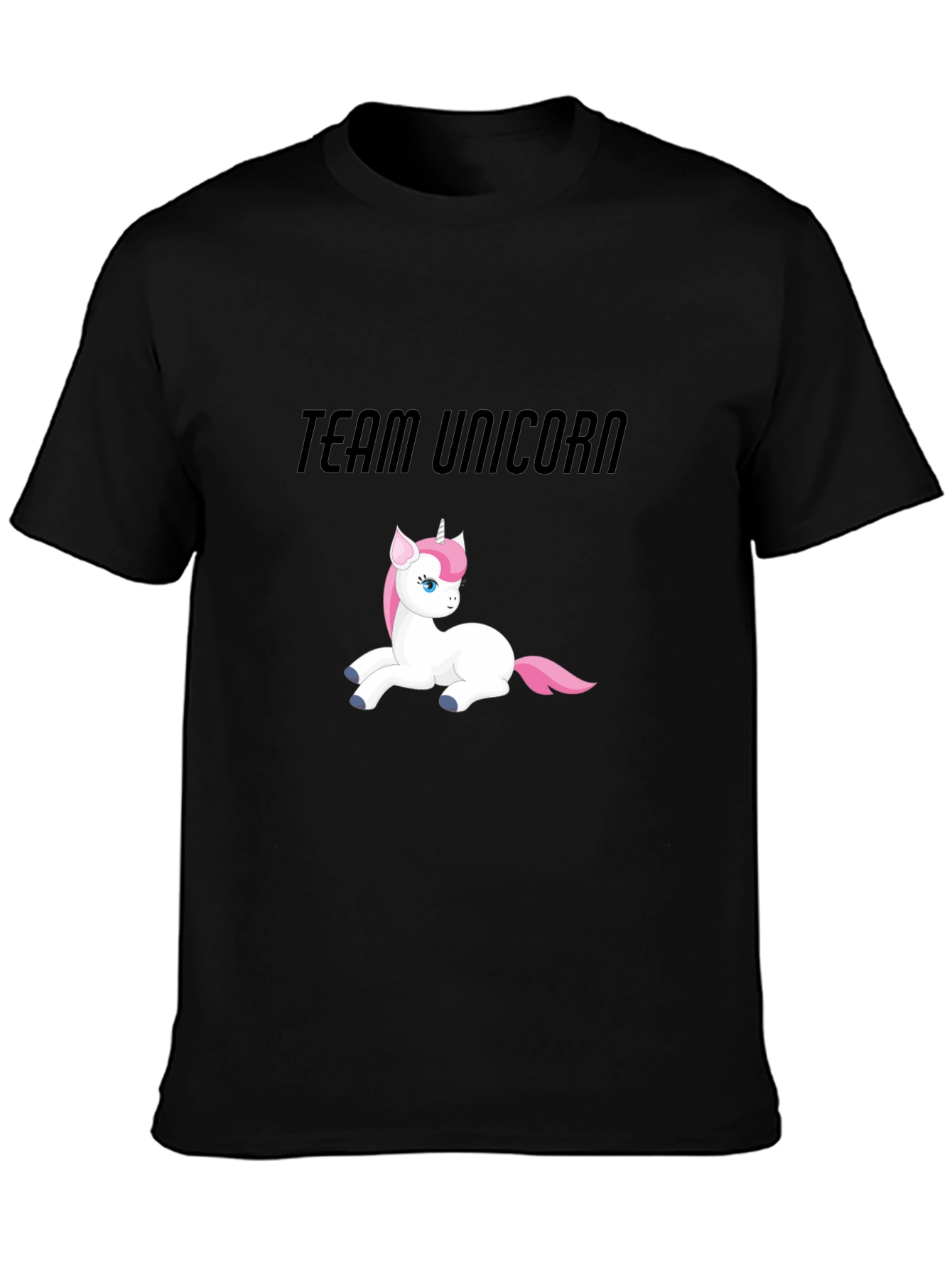 Team Unicorn Black T-Shirt