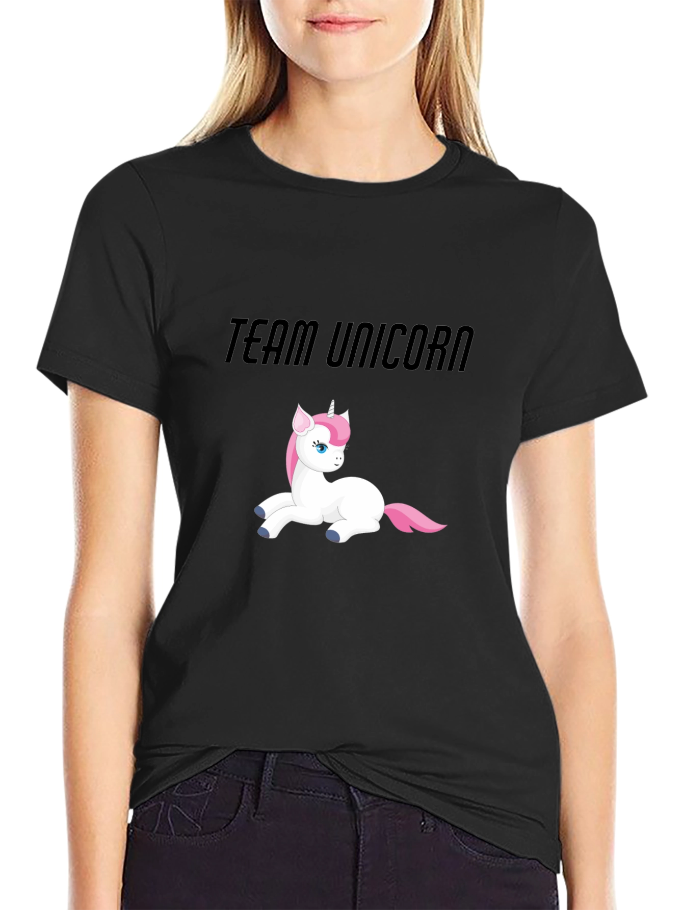 Team Unicorn Black T-Shirt