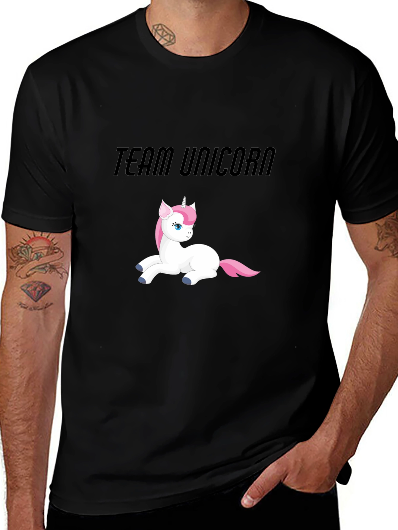 Team Unicorn Black T-Shirt