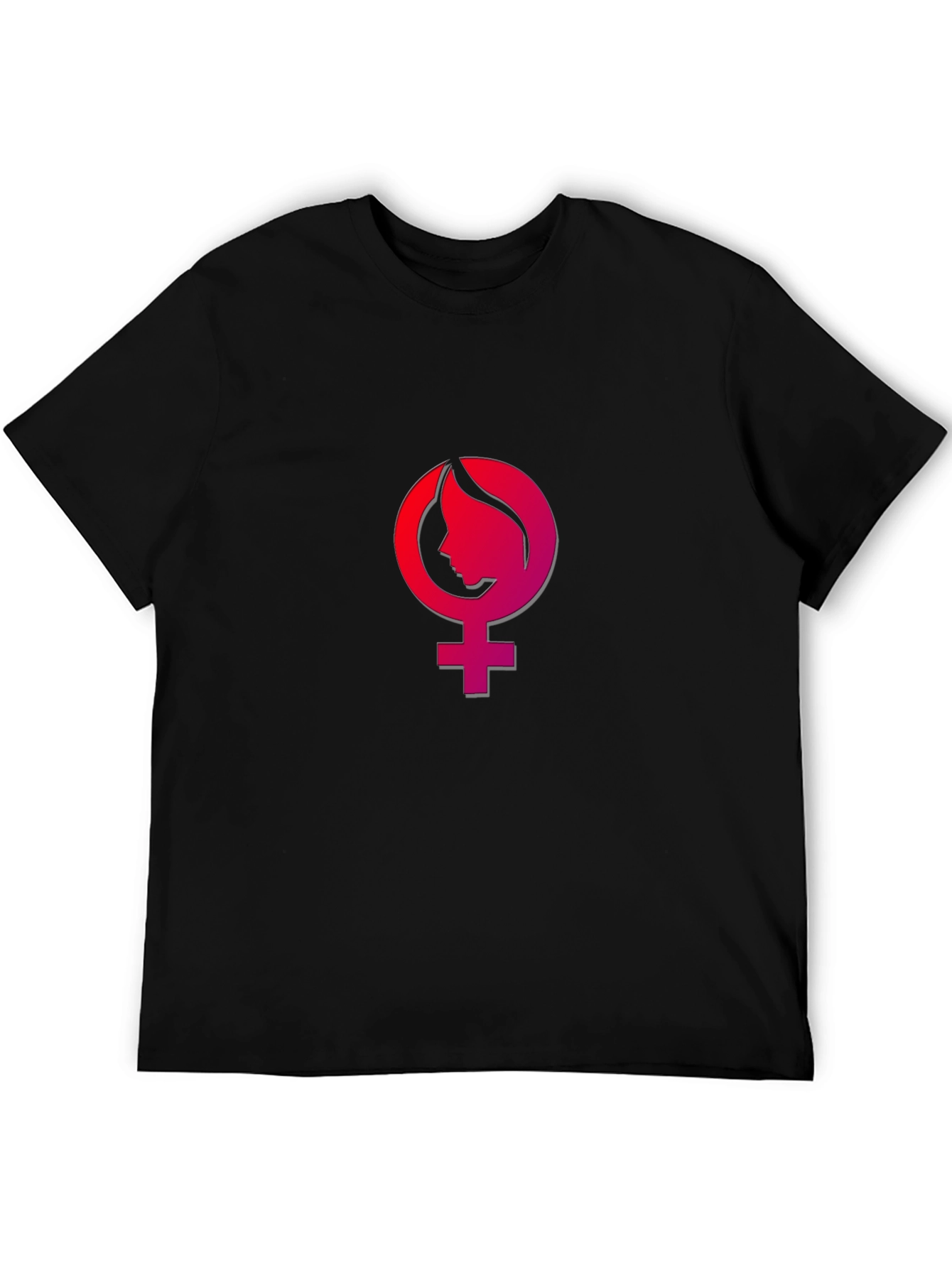 Feminist Venus Symbol T-Shirt - Stylish Black Tee