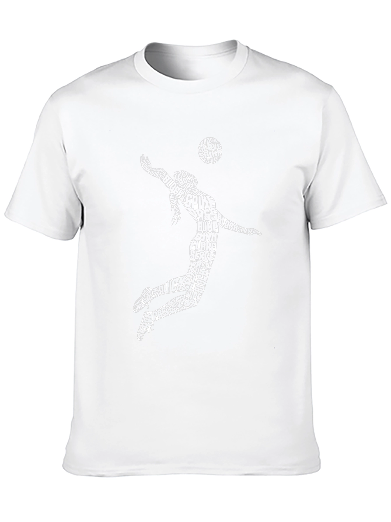 Volleyball Player Word Art Graphic Tee