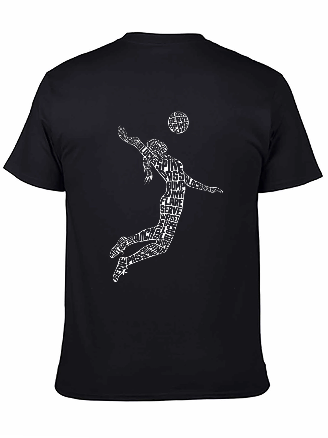 Volleyball Player Word Art Graphic Tee