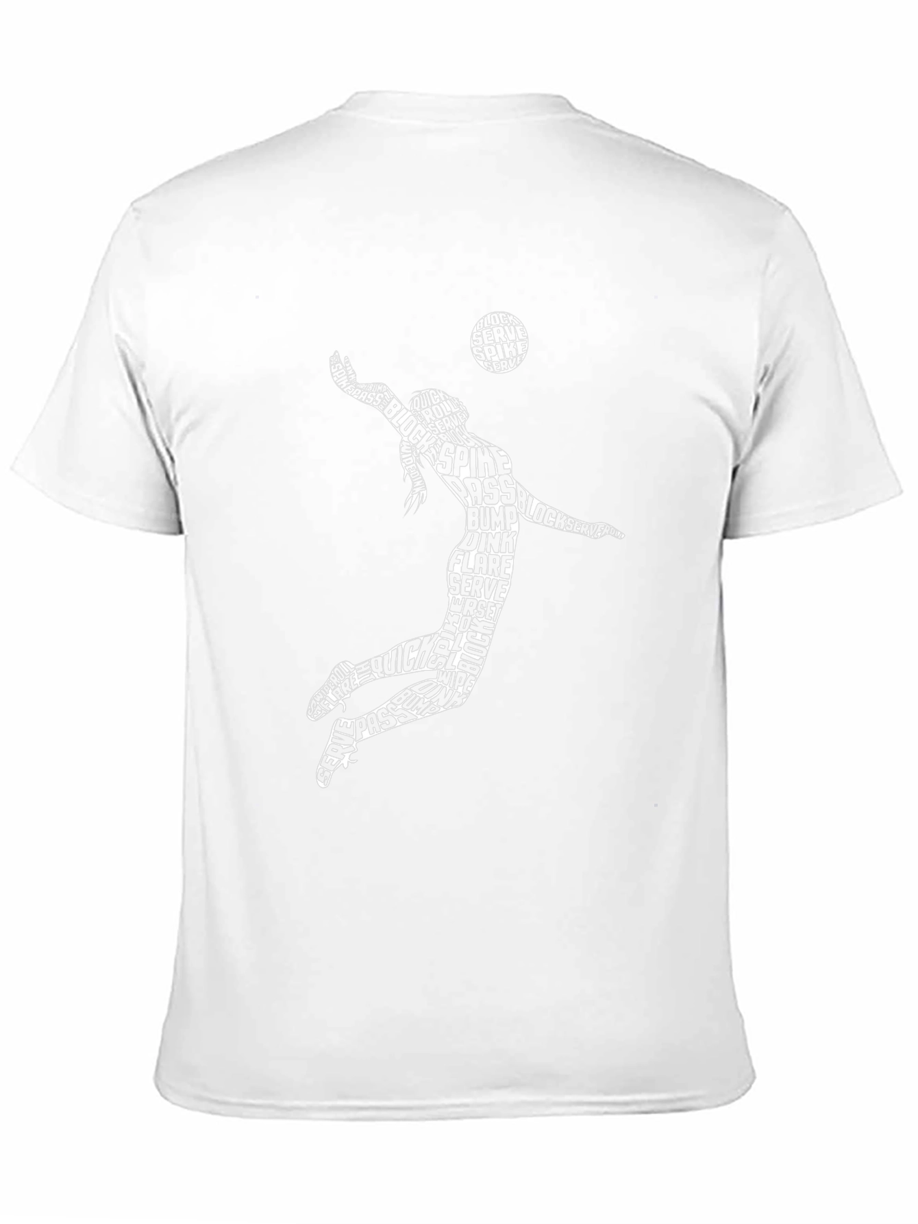 Volleyball Player Word Art Graphic Tee