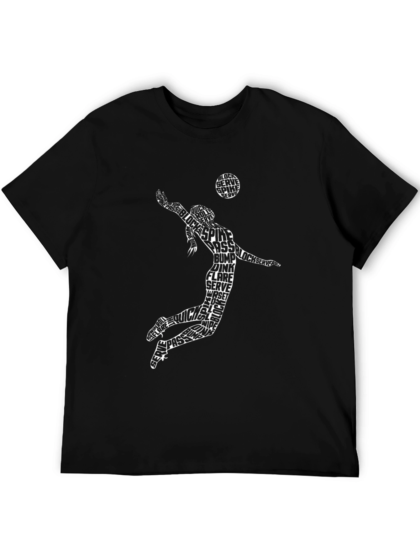 Volleyball Player Word Art Graphic Tee