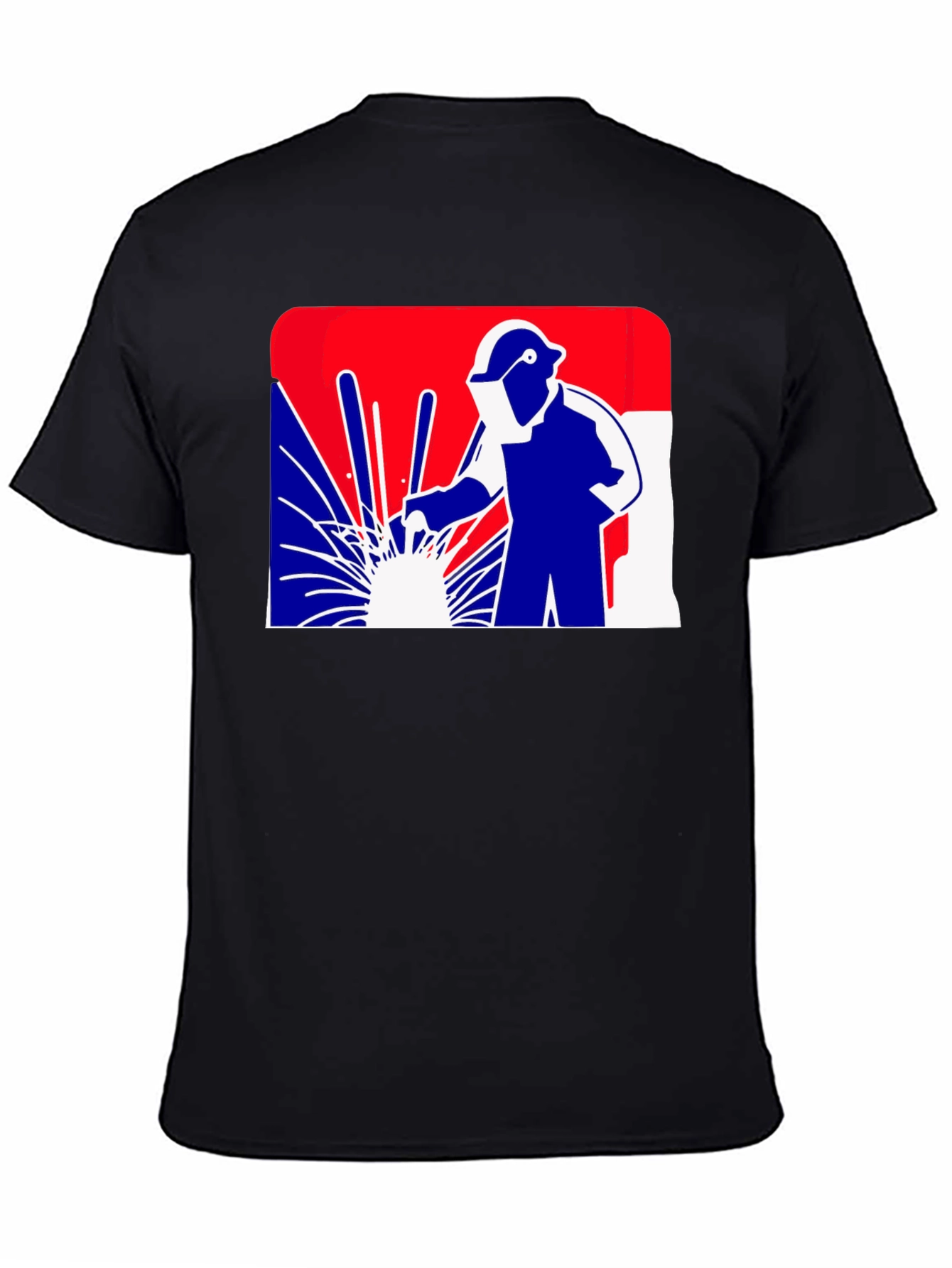 Welder Graphic T-Shirt - Patriotic Design