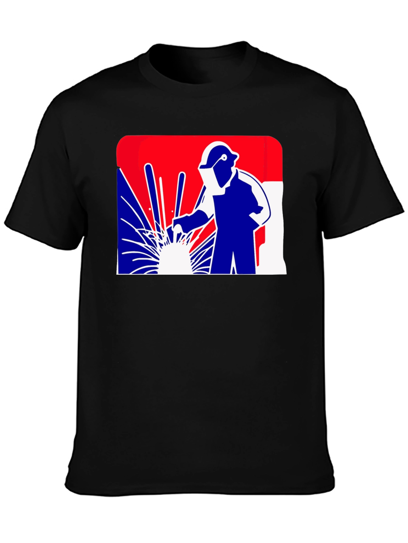 Welder Graphic T-Shirt - Patriotic Design