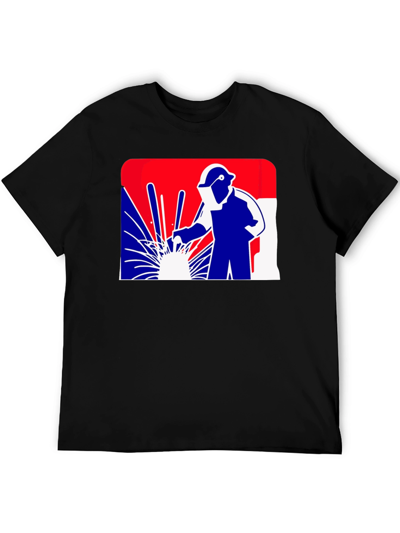 Welder Graphic T-Shirt - Patriotic Design