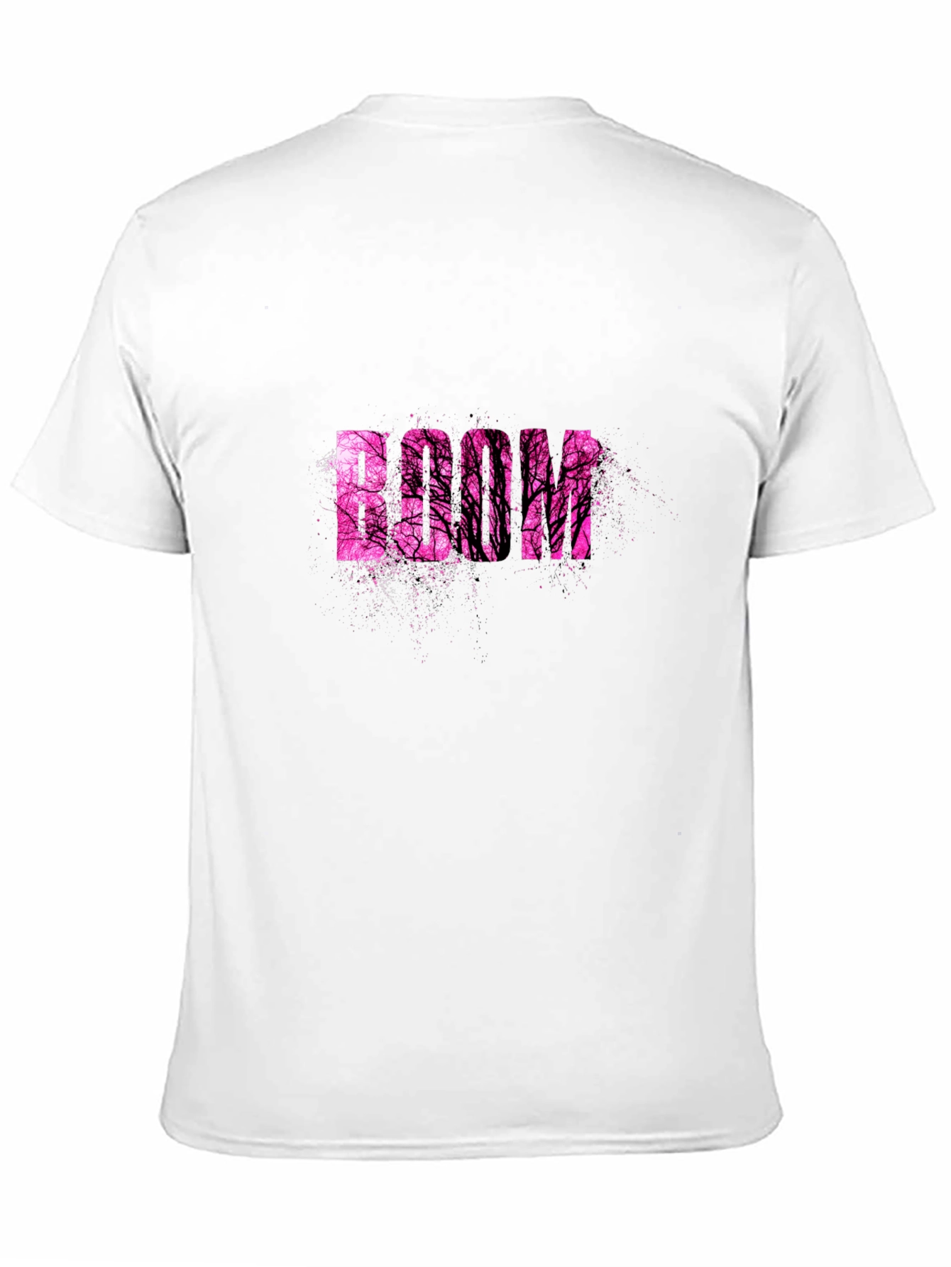 Stylish Black T-Shirt with Pink Tree Graphic