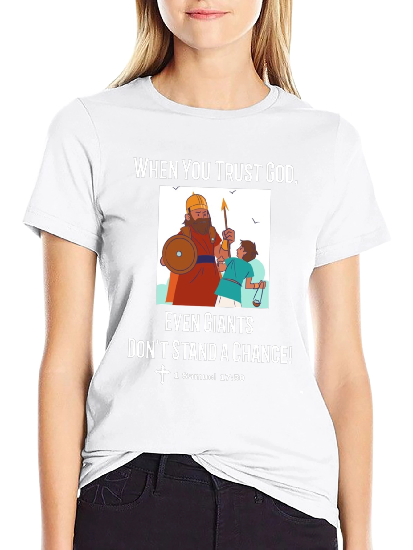 Trust God T-Shirt David and Goliath Tee