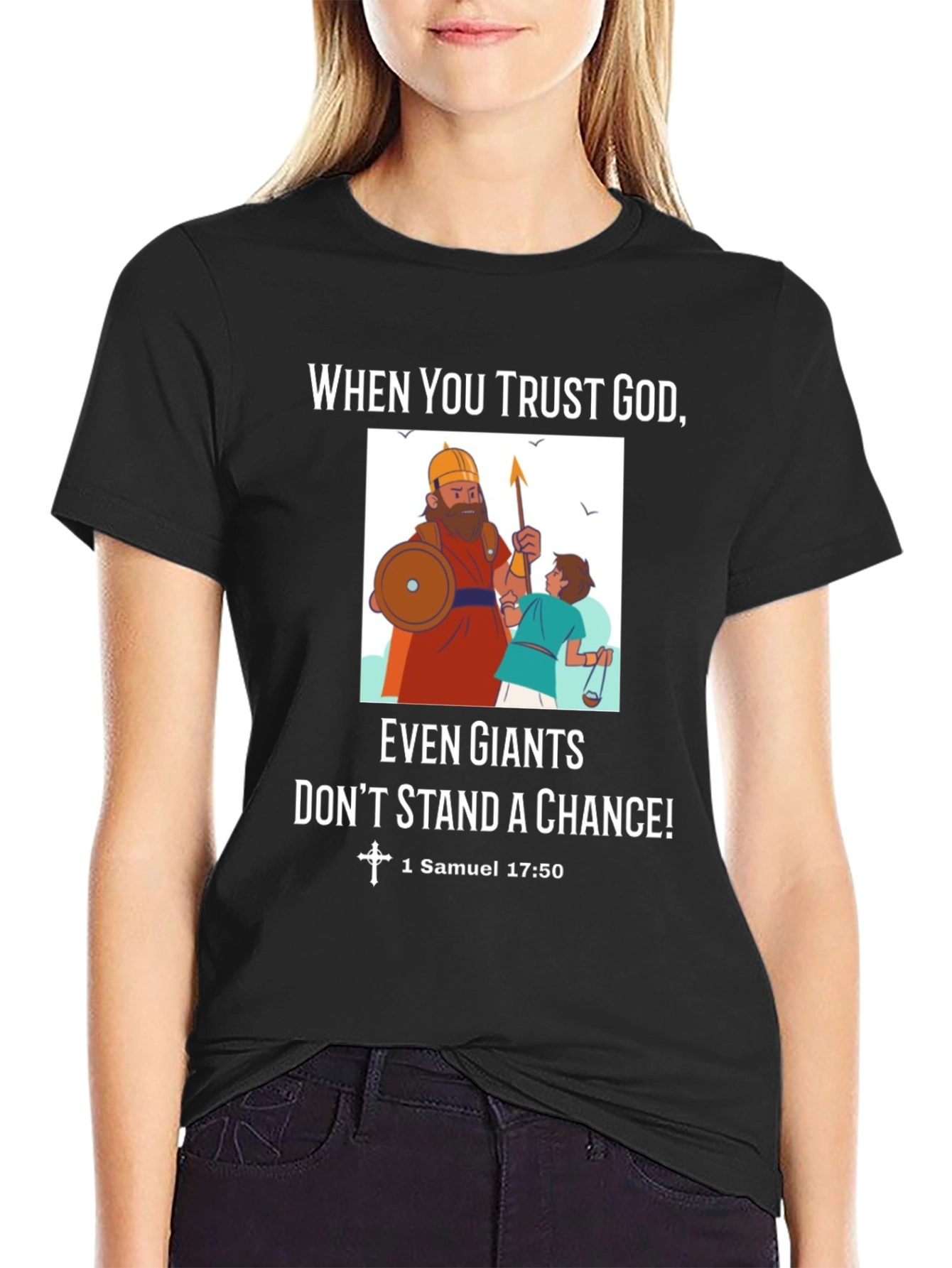 Trust God T-Shirt David and Goliath Tee