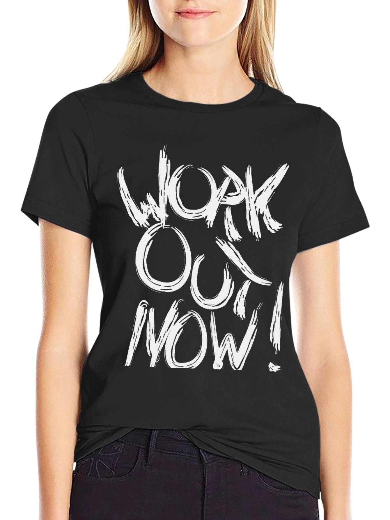 Workout Now Black Graphic Tee