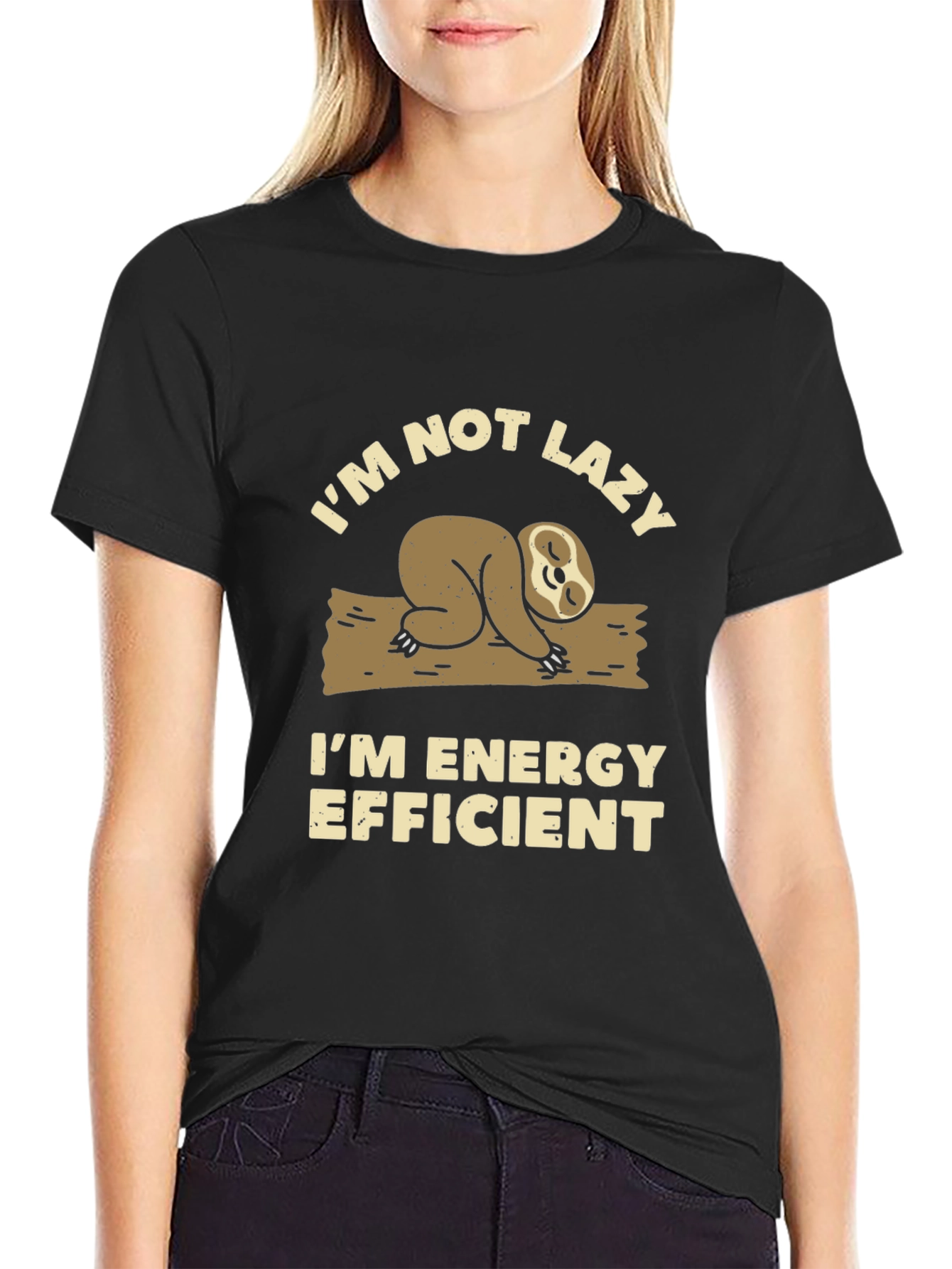 Funny Sloth T-Shirt - Im Not Lazy Energy Efficient