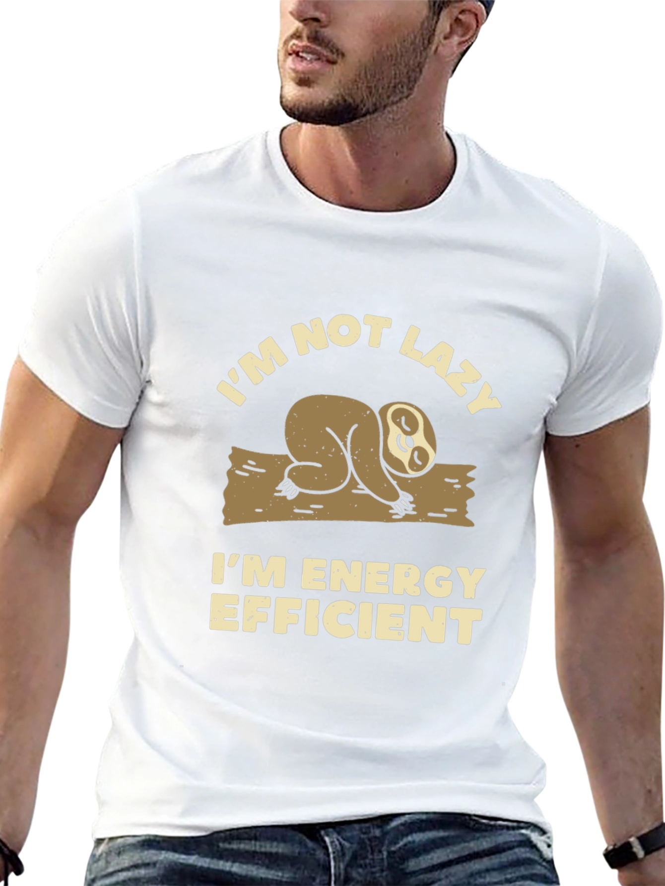 Funny Sloth T-Shirt - Im Not Lazy Energy Efficient