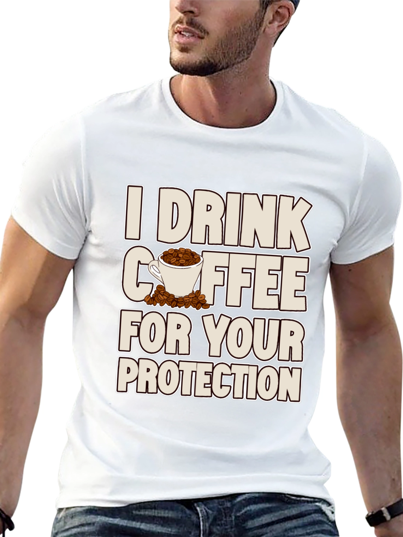 Coffee Protection T-Shirt - Sarcastic Graphic Tee