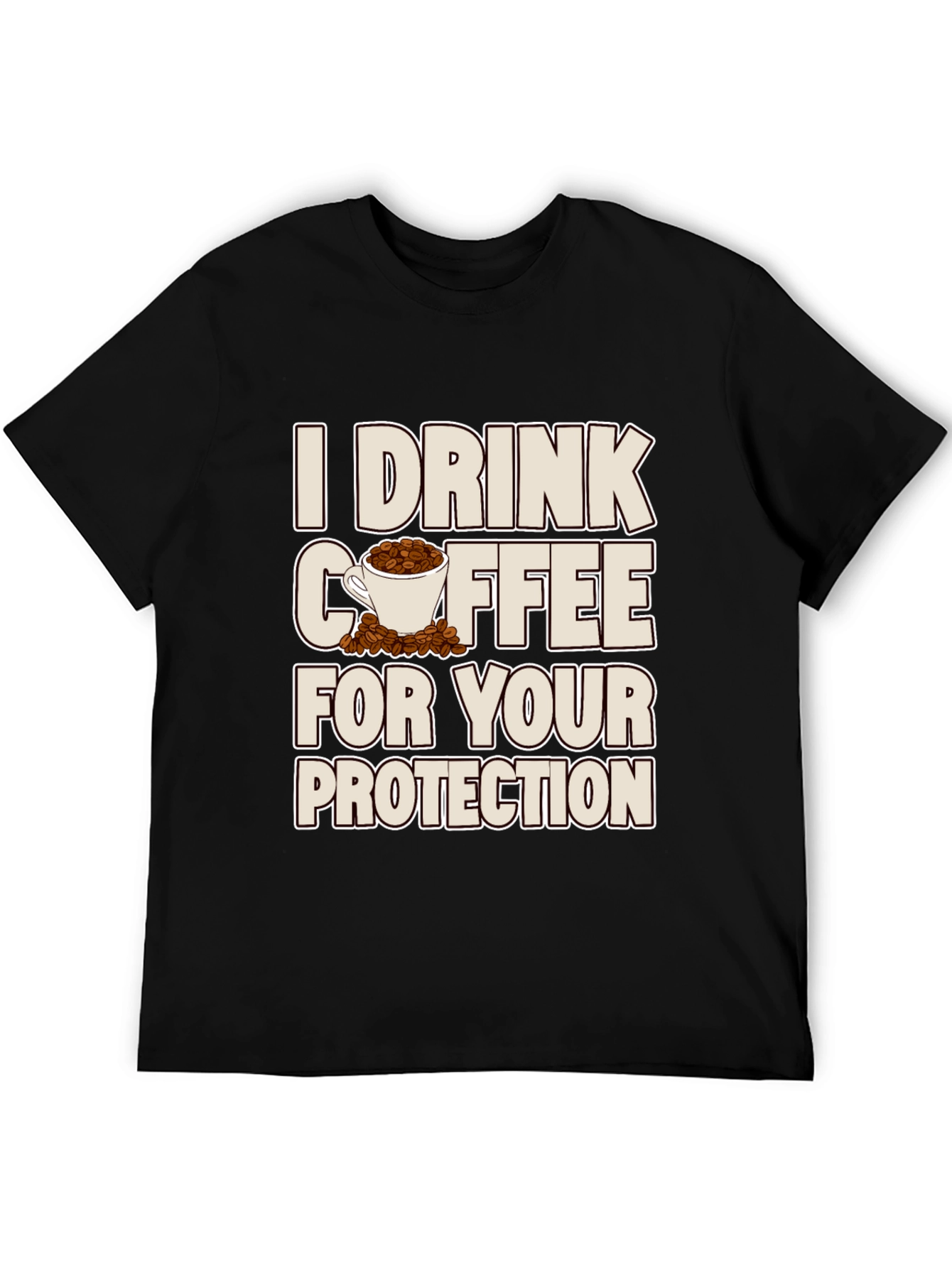 Coffee Protection T-Shirt - Sarcastic Graphic Tee