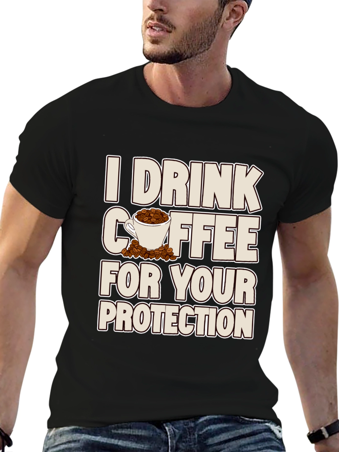 Coffee Protection T-Shirt - Sarcastic Graphic Tee