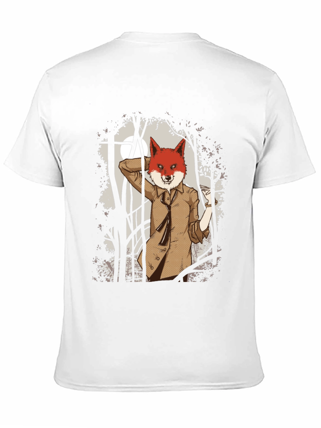 Fox Gentleman Graphic T-Shirt - Unique Forest Design