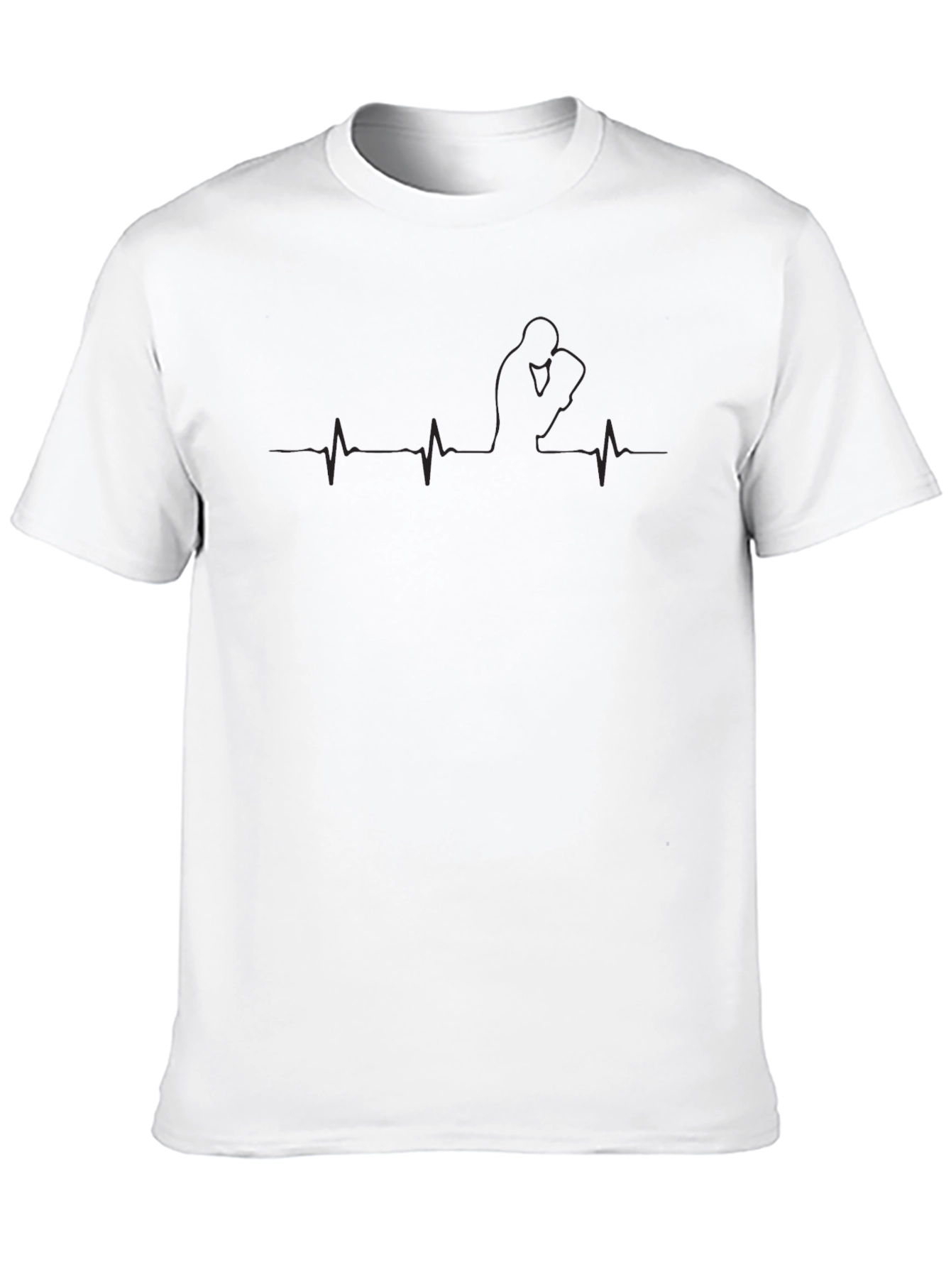 Heartbeat Boxer Graphic Tee - Black