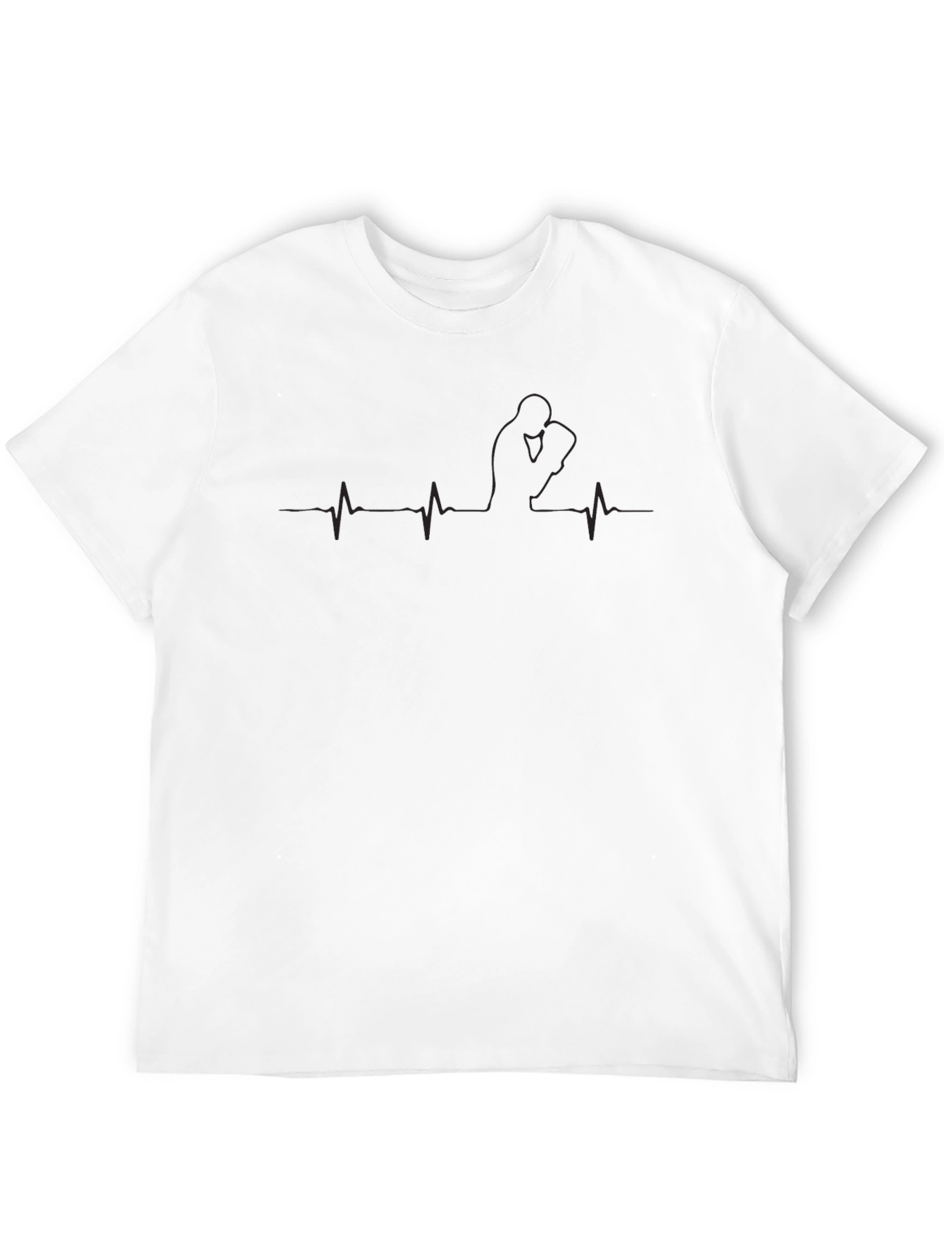 Heartbeat Boxer Graphic Tee - Black