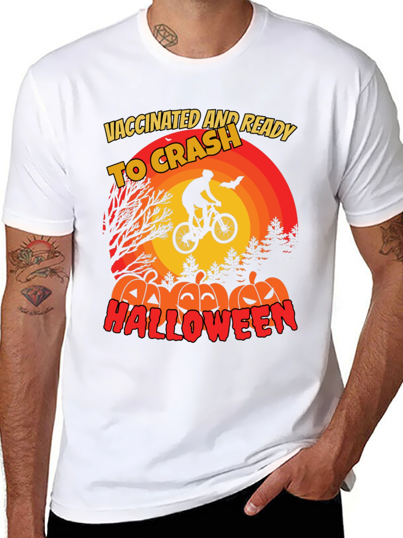 Vaccinated Ready to Crash Halloween T-Shirt