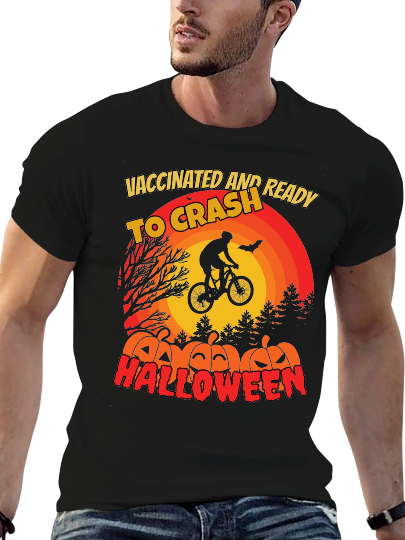 Vaccinated Ready to Crash Halloween T-Shirt