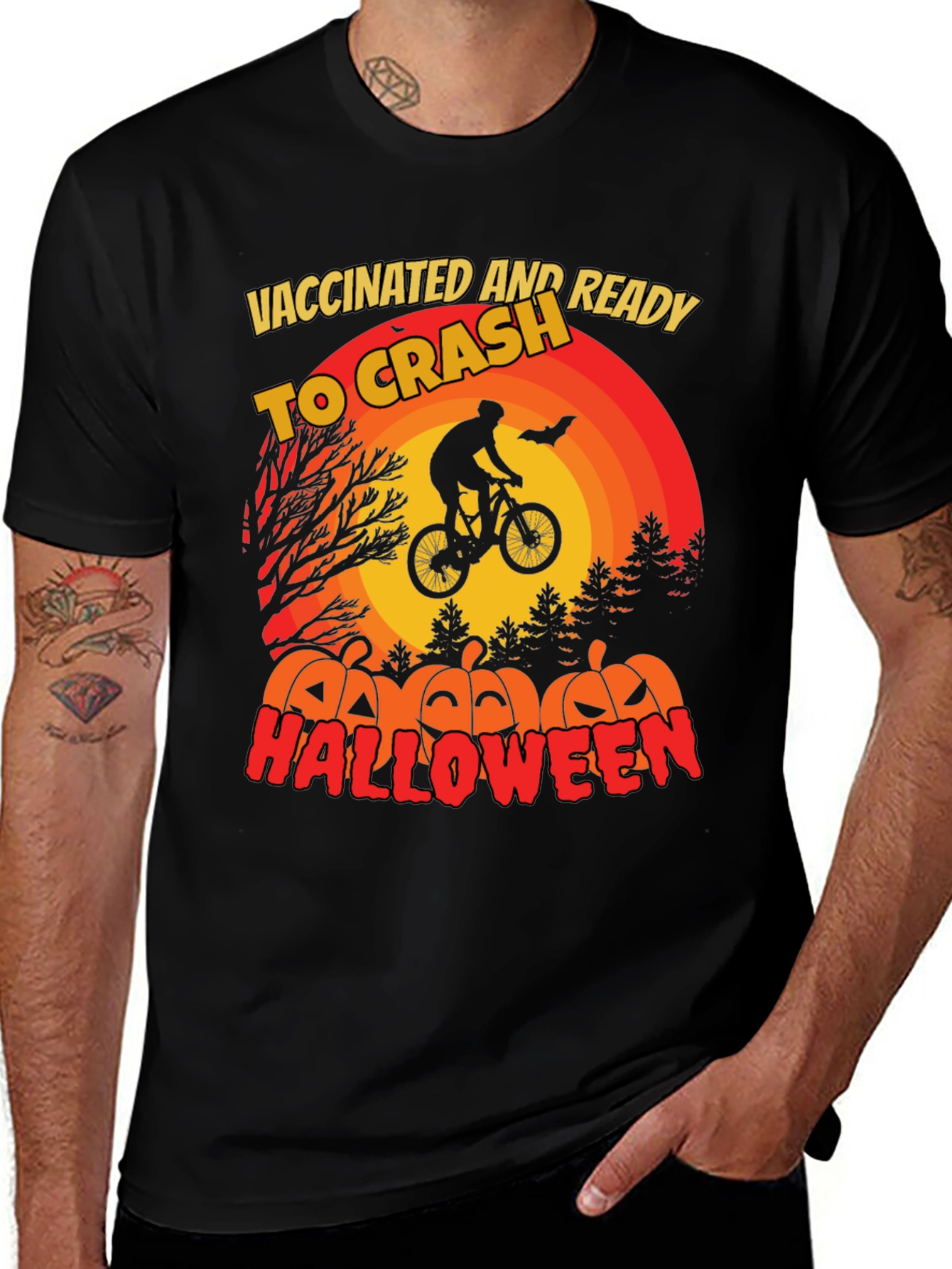 Vaccinated Ready to Crash Halloween T-Shirt