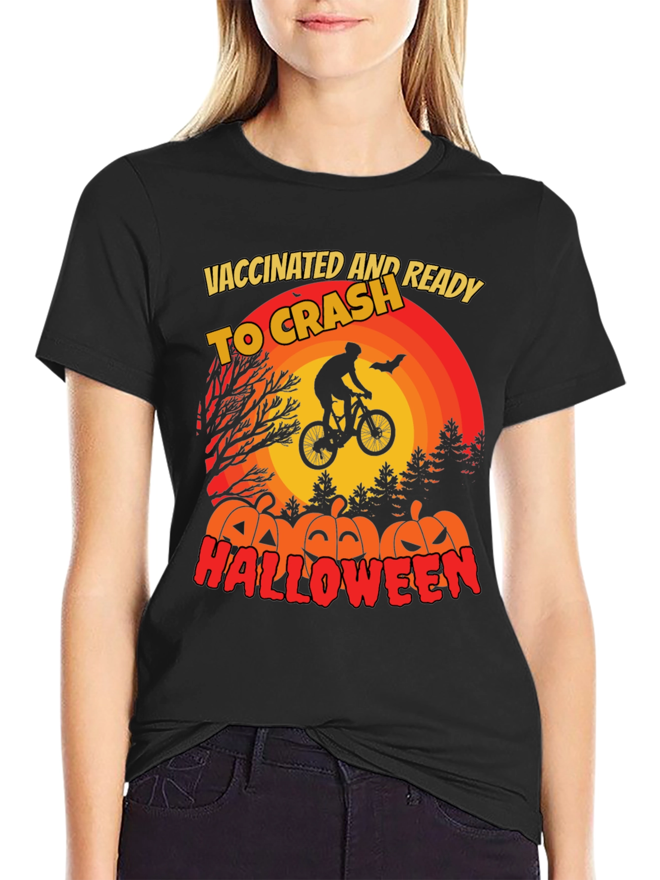 Vaccinated Ready to Crash Halloween T-Shirt