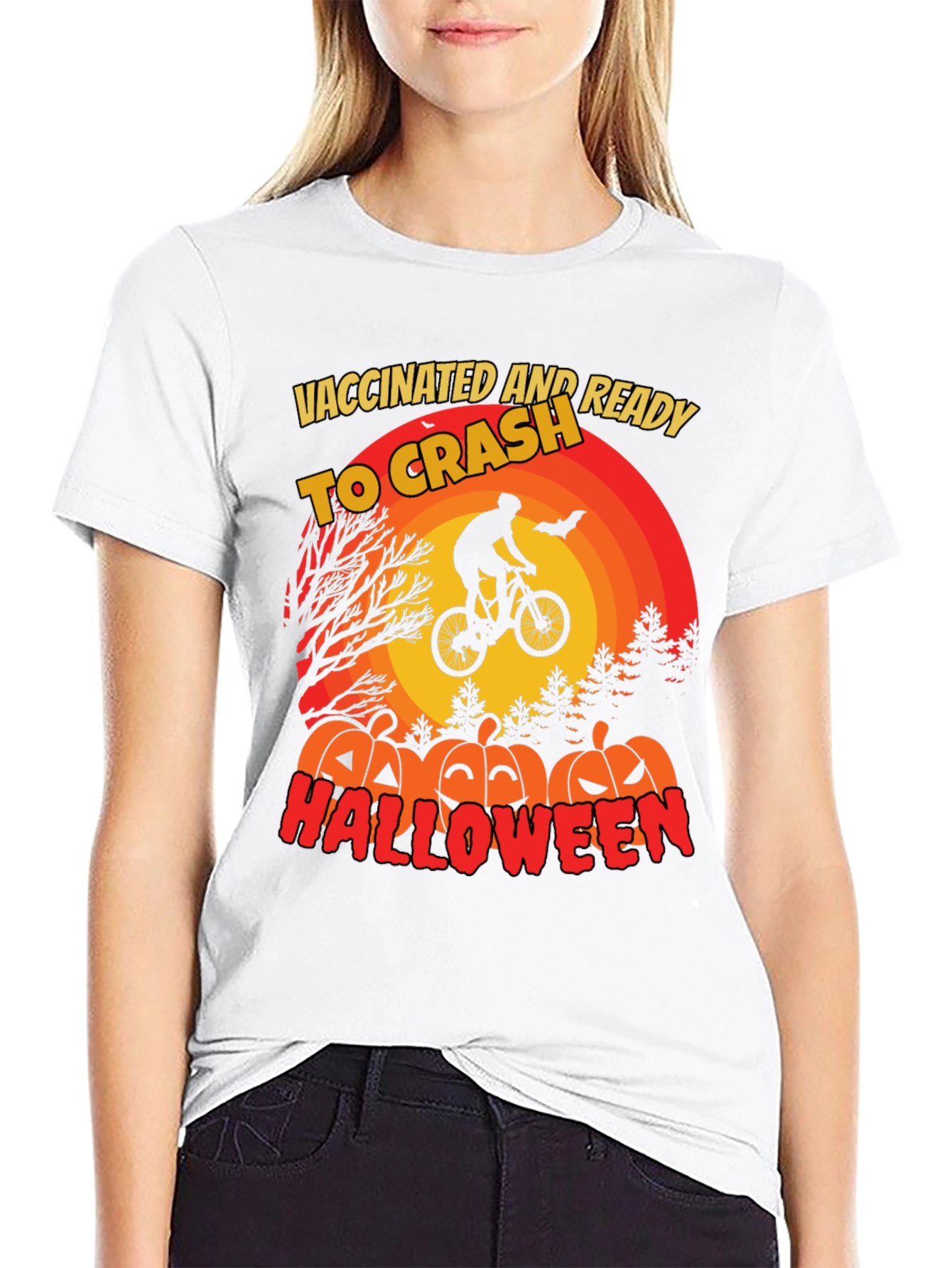 Vaccinated Ready to Crash Halloween T-Shirt