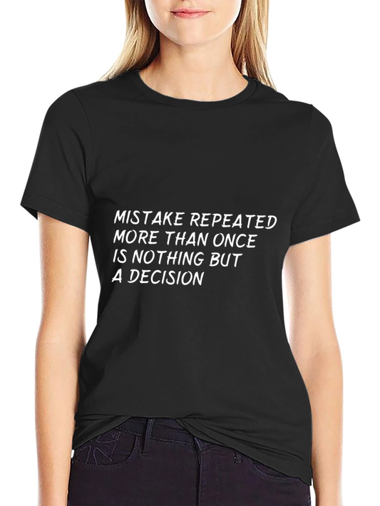 Mens Black T-Shirt with Decision Slogan