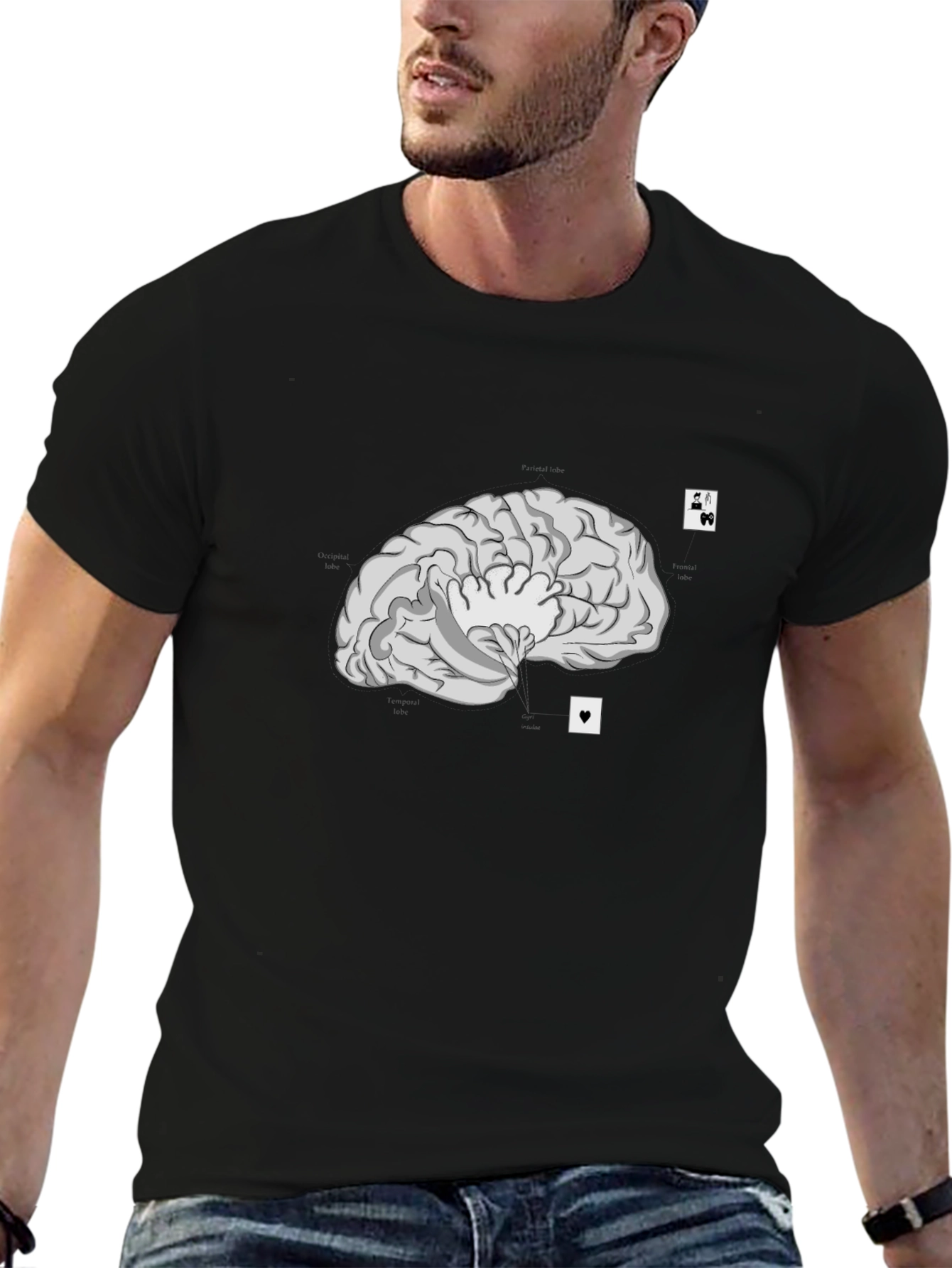 Brain and Cards Graphic Tee - Smart & Playful