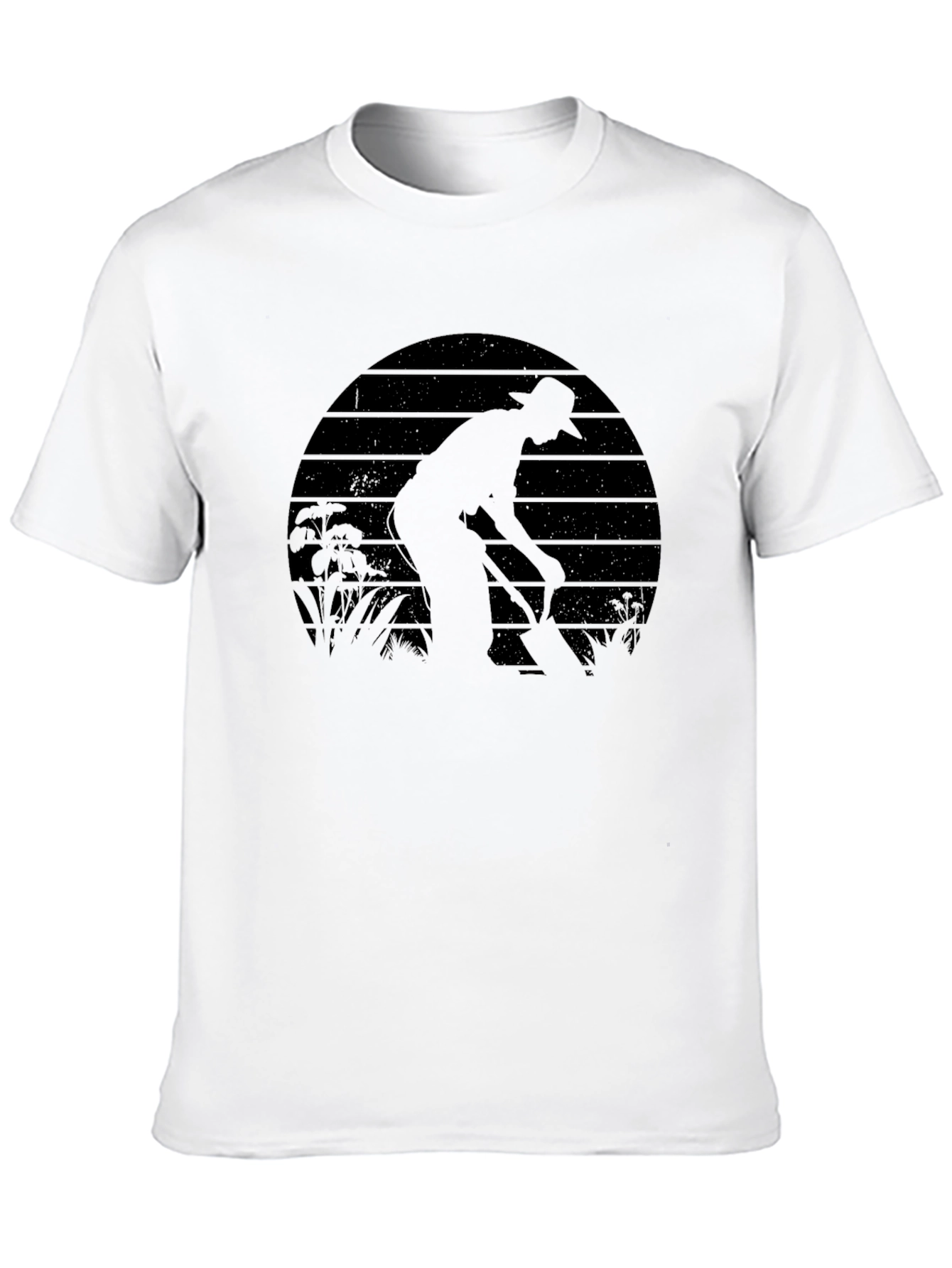 Gardener Silhouette Graphic T-Shirt - Black