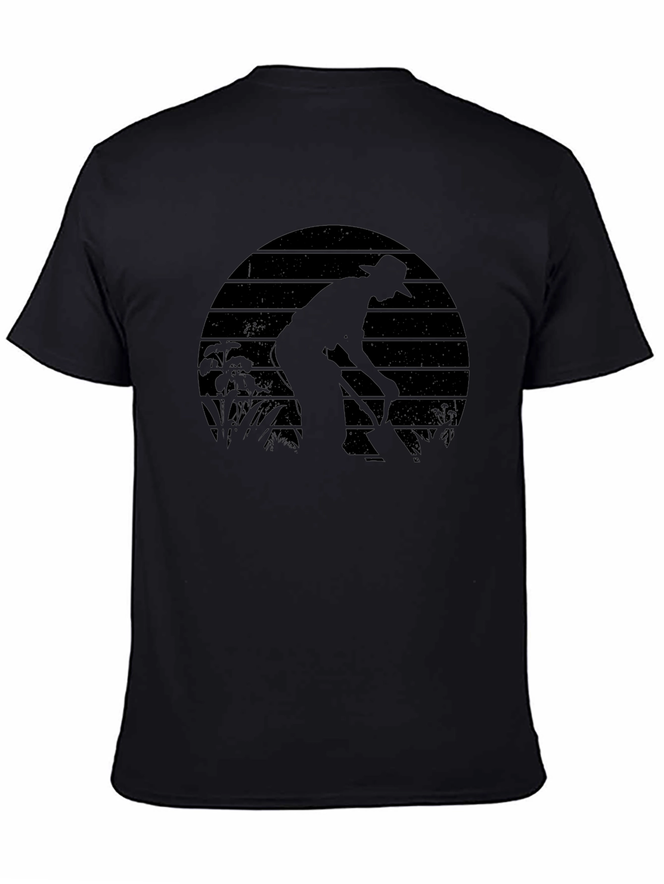 Gardener Silhouette Graphic T-Shirt - Black