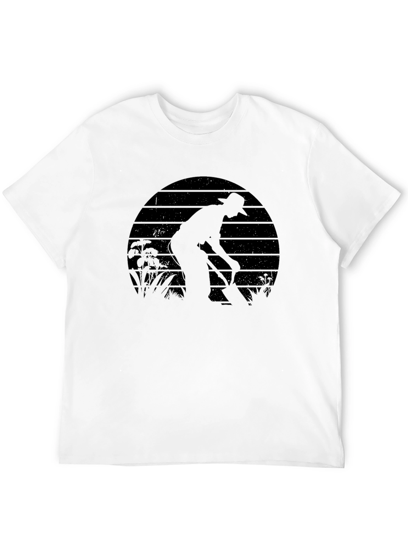 Gardener Silhouette Graphic T-Shirt - Black