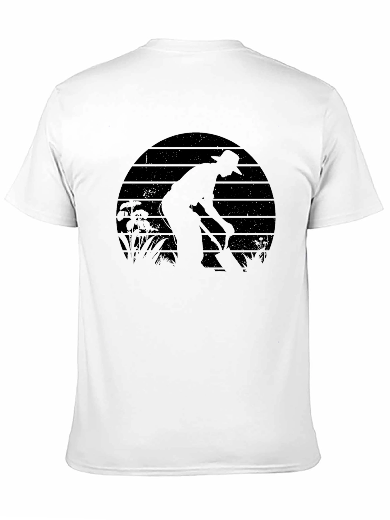 Gardener Silhouette Graphic T-Shirt - Black