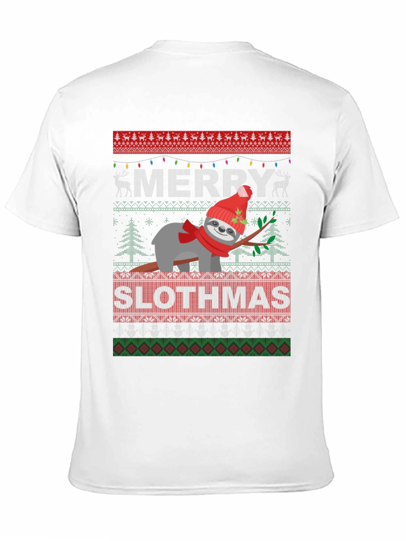 Merry Slothmas Ugly Christmas T-Shirt