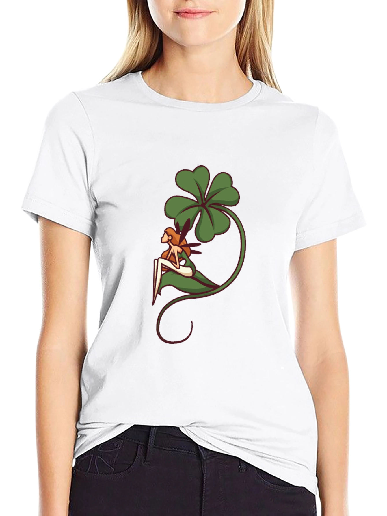 Lucky Fairy Graphic T-Shirt - Black Cotton Tee