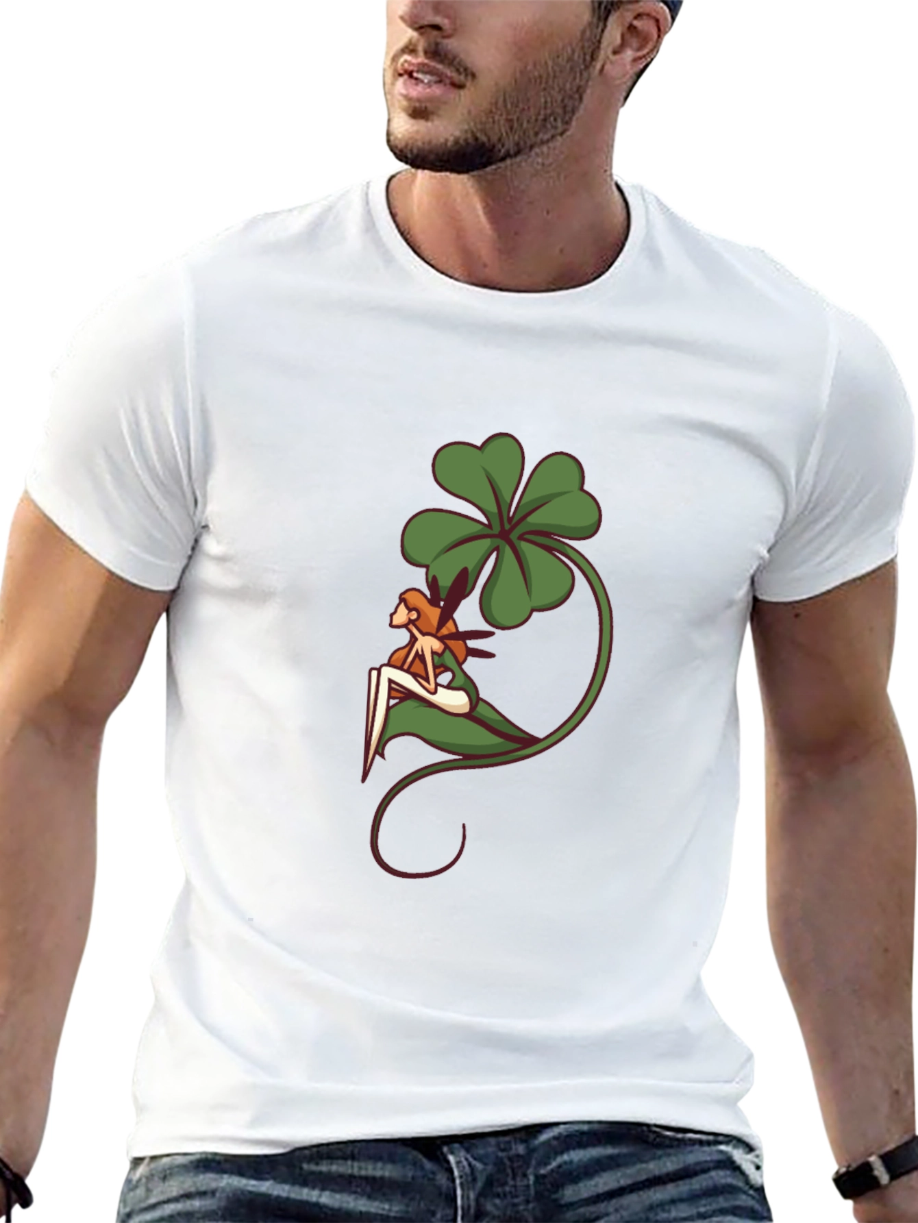Lucky Fairy Graphic T-Shirt - Black Cotton Tee
