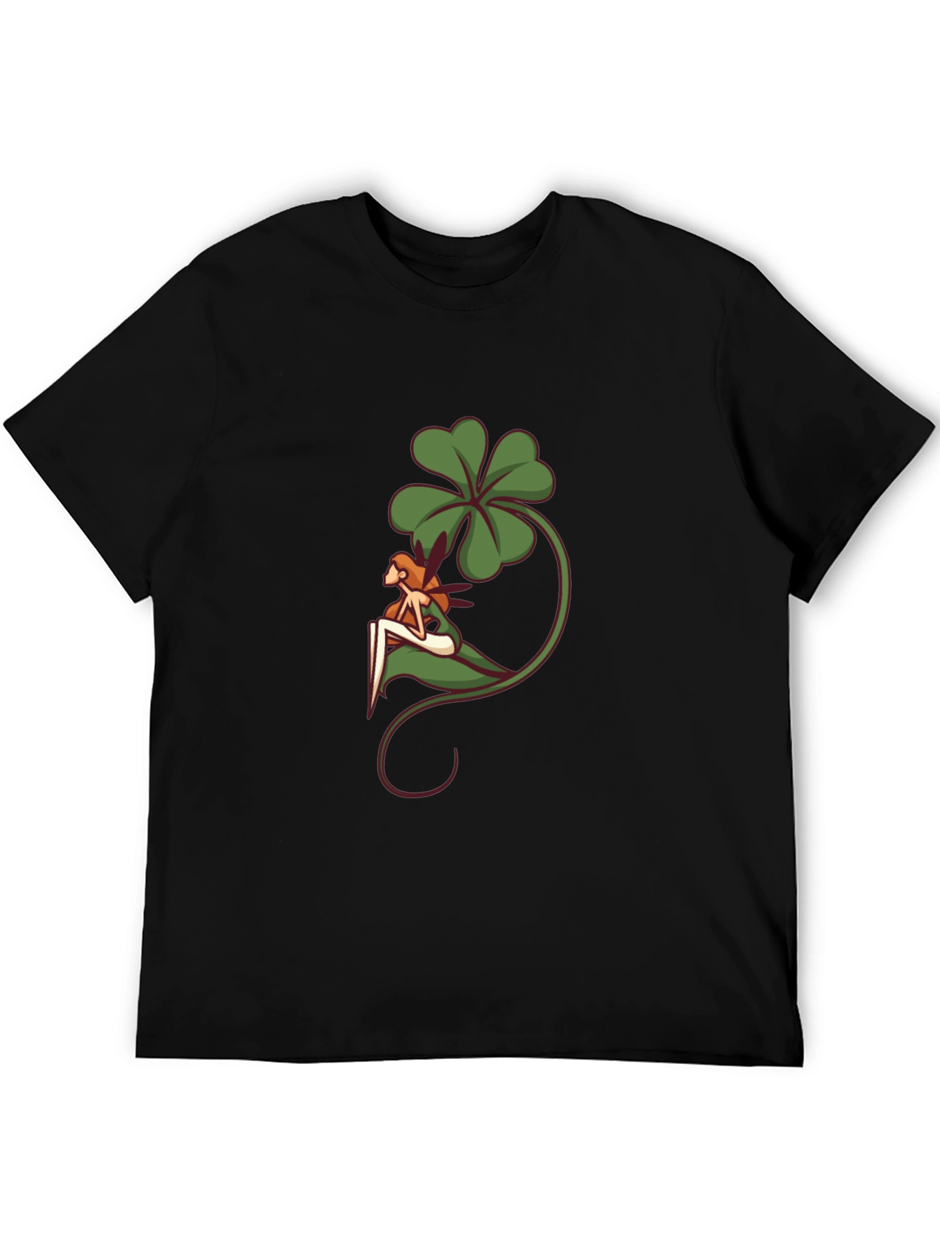 Lucky Fairy Graphic T-Shirt - Black Cotton Tee