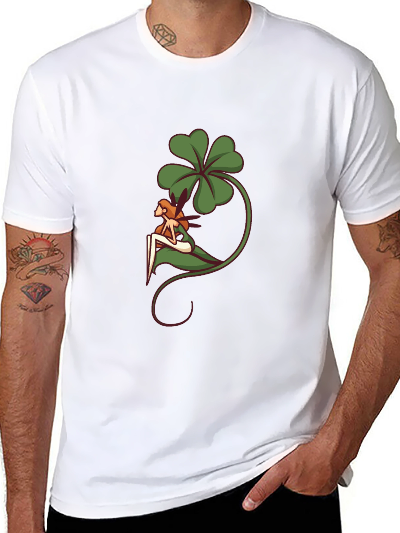 Lucky Fairy Graphic T-Shirt - Black Cotton Tee