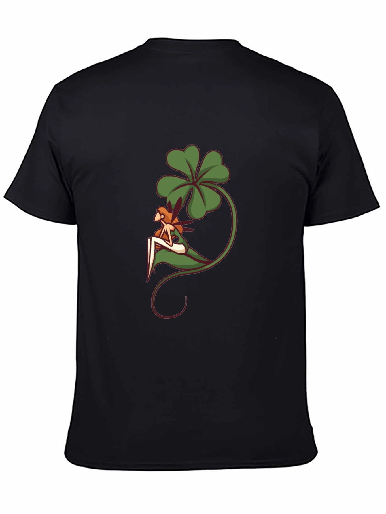 Lucky Fairy Graphic T-Shirt - Black Cotton Tee