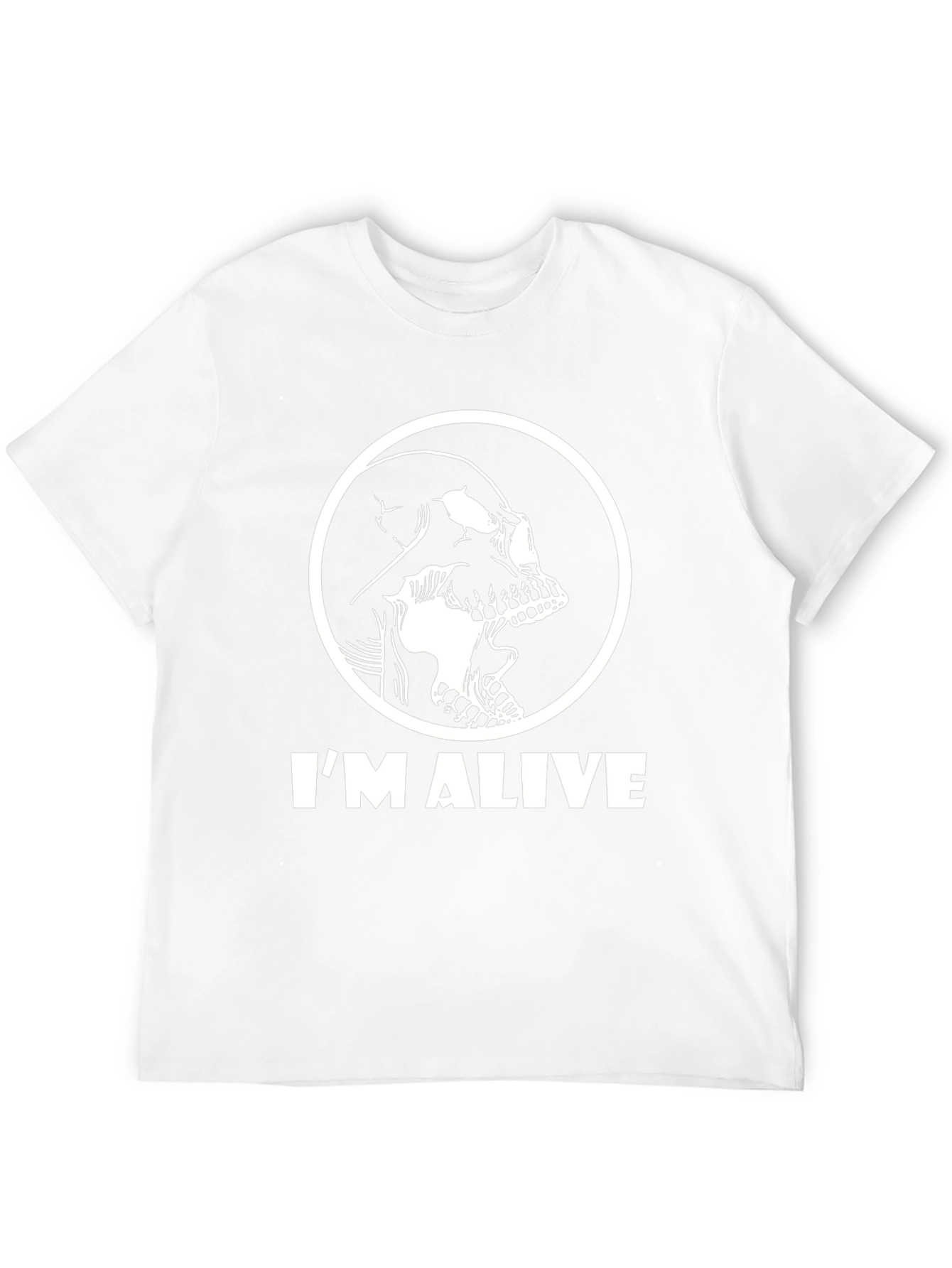 Skull Im Alive Graphic Black T-Shirt