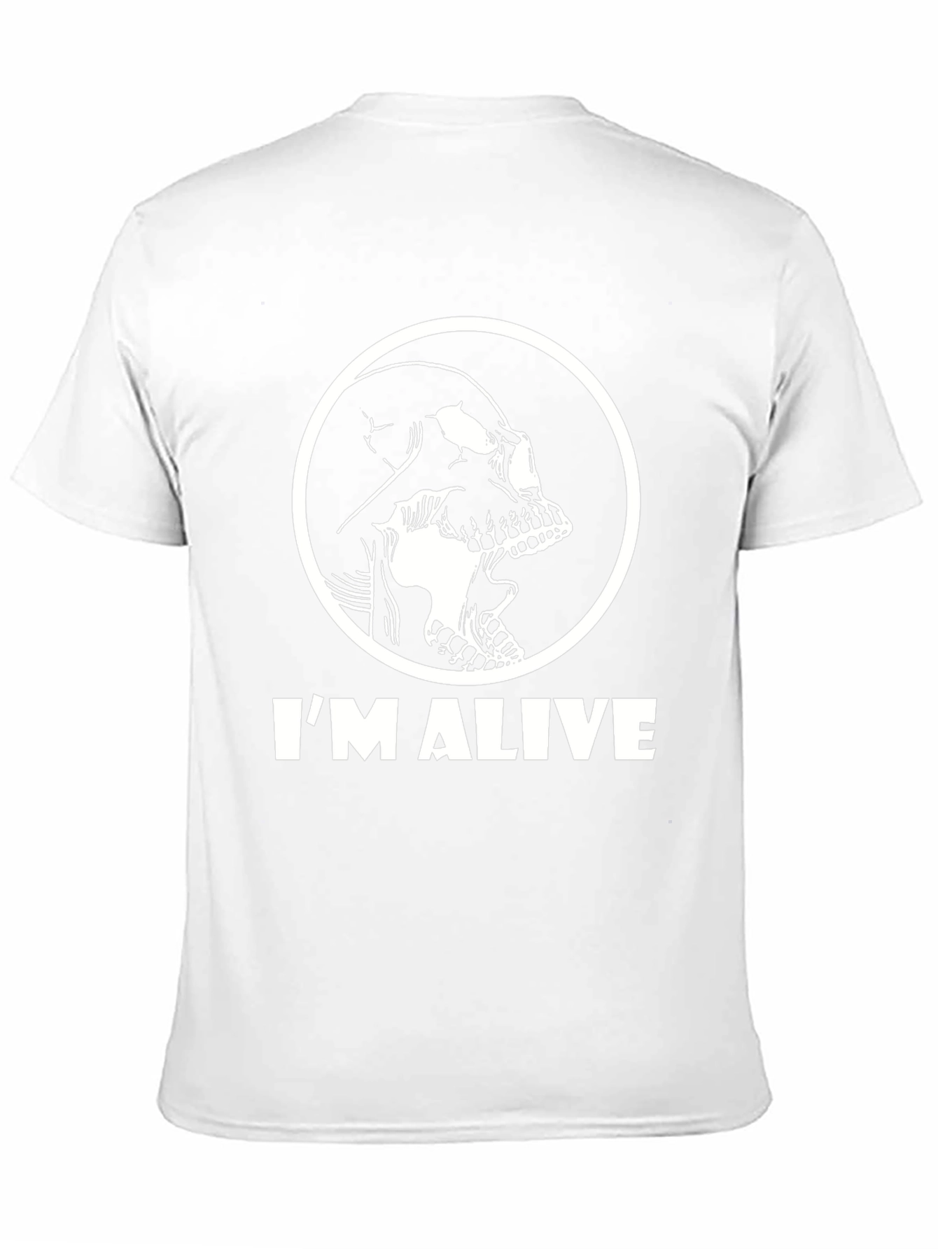 Skull Im Alive Graphic Black T-Shirt