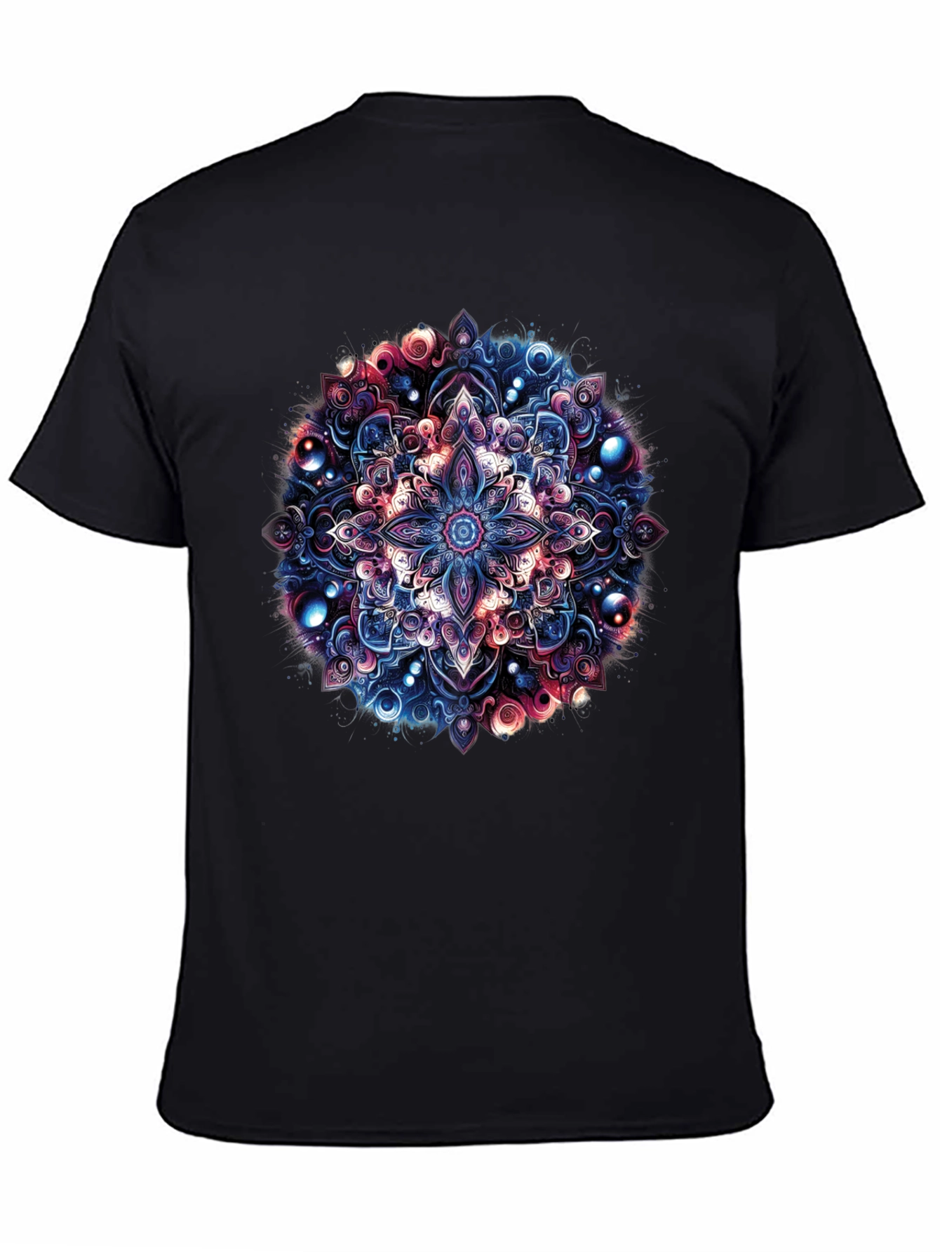 Mandala Art Graphic Black T-Shirt