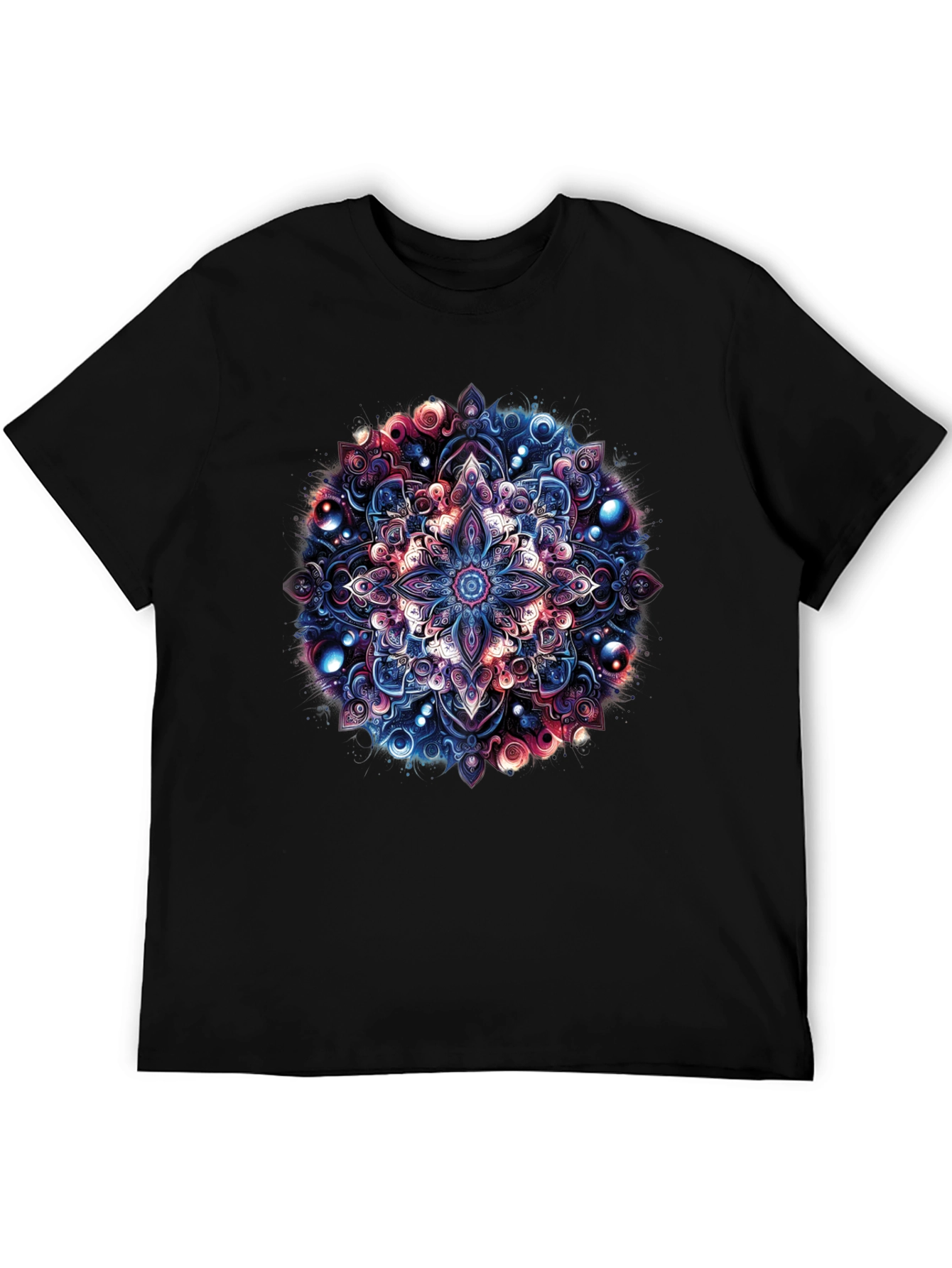 Mandala Art Graphic Black T-Shirt