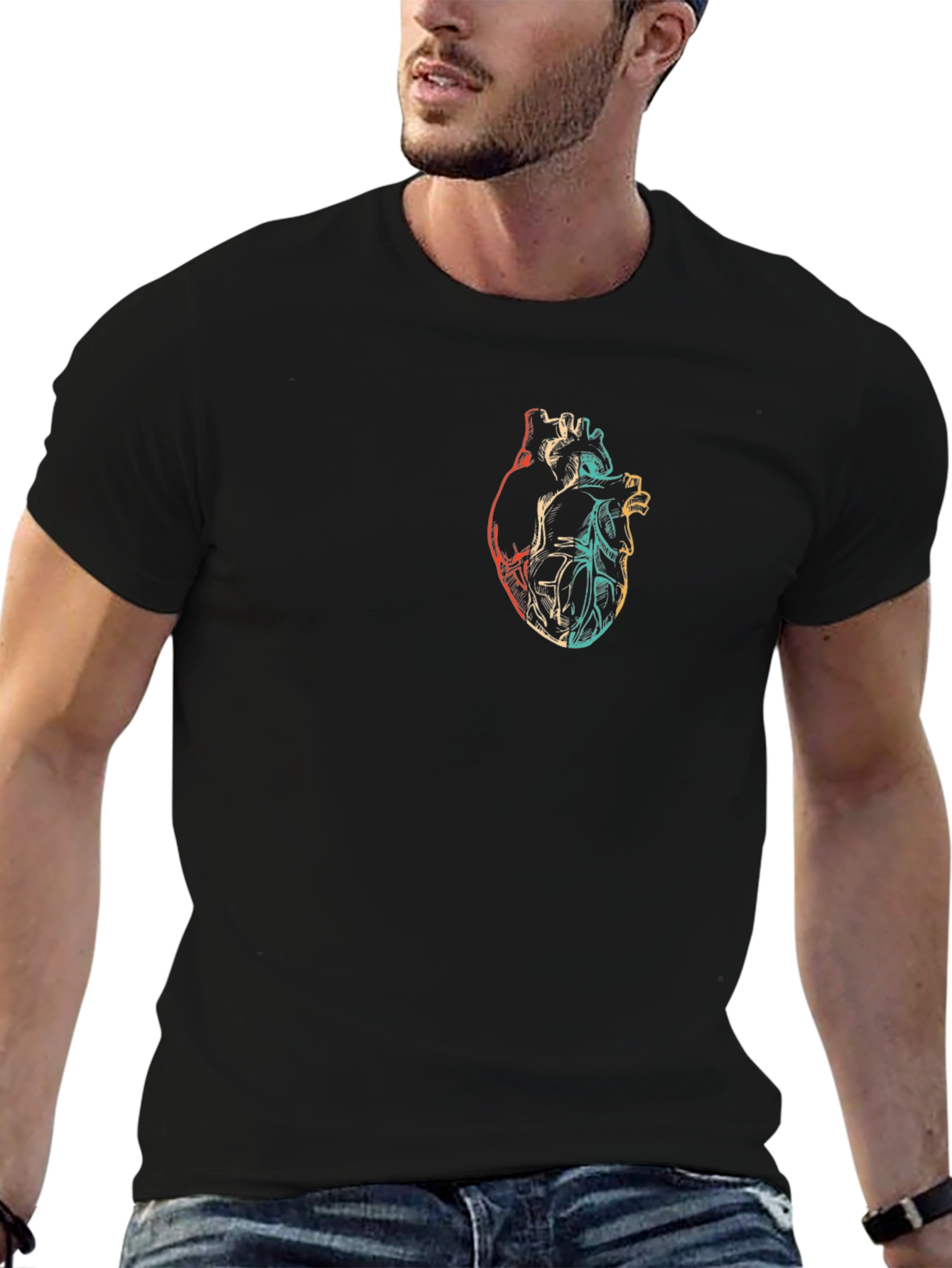 Anatomical Heart Graphic Tee - Stylish & Unique