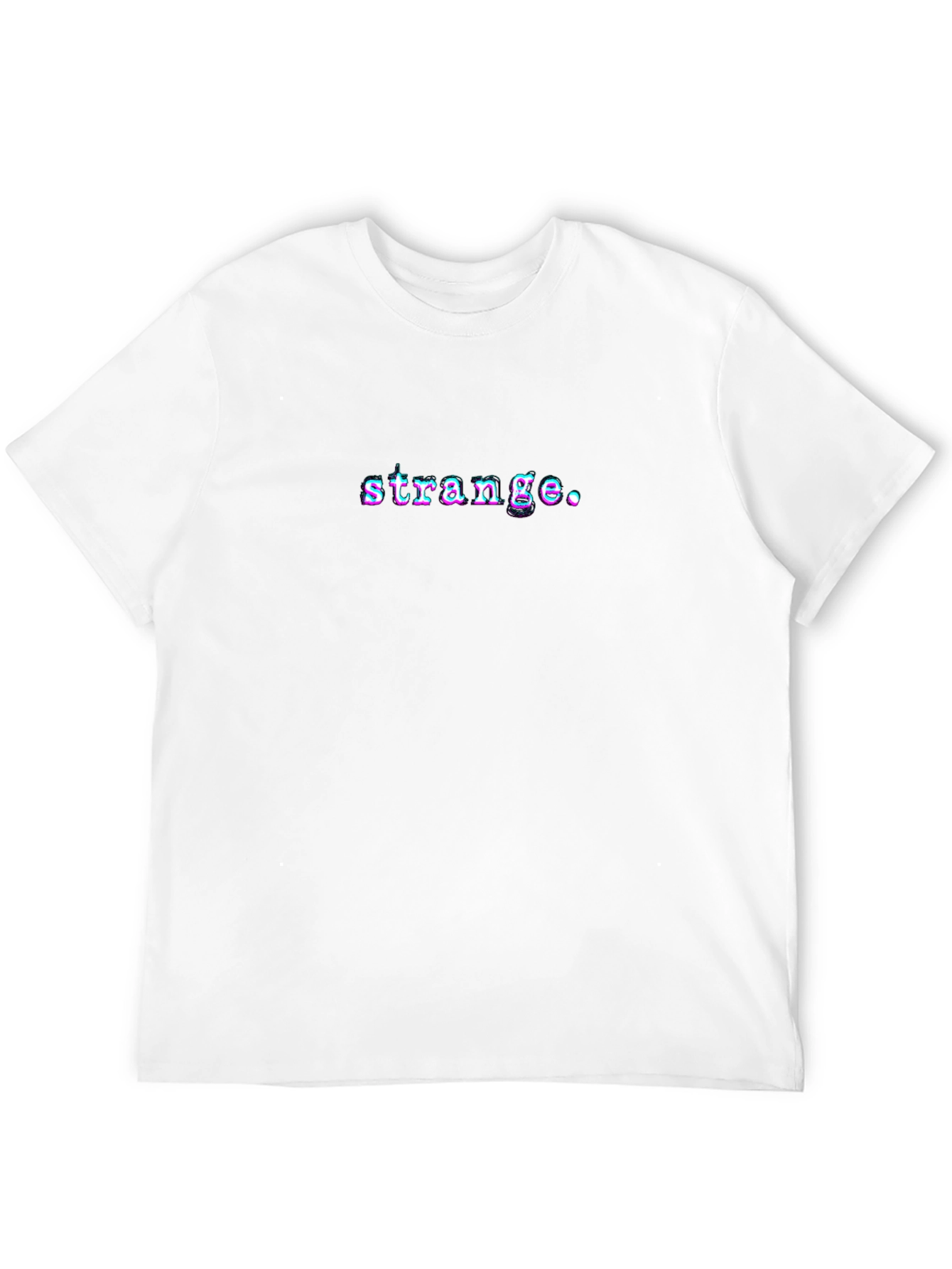 Strange Graphic Tee - Black Short Sleeve T-Shirt